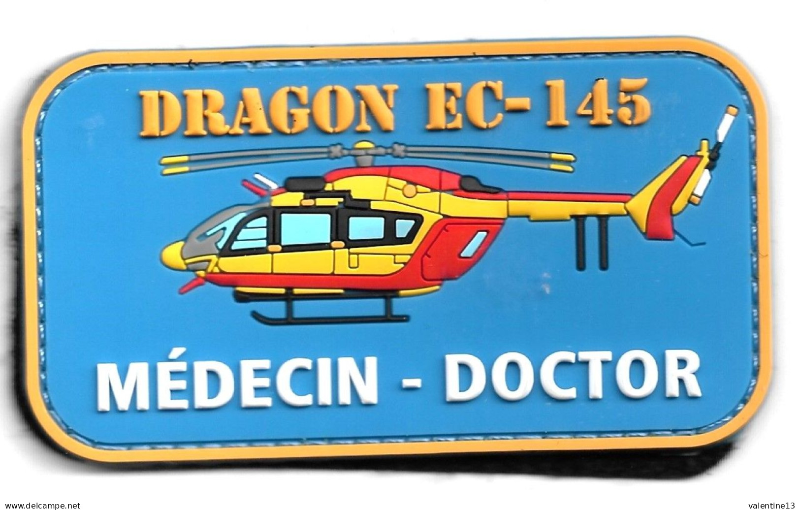 Ecusson PVC SECURITE CIVILE DRAGON H 145 MEDECIN - Pompiers