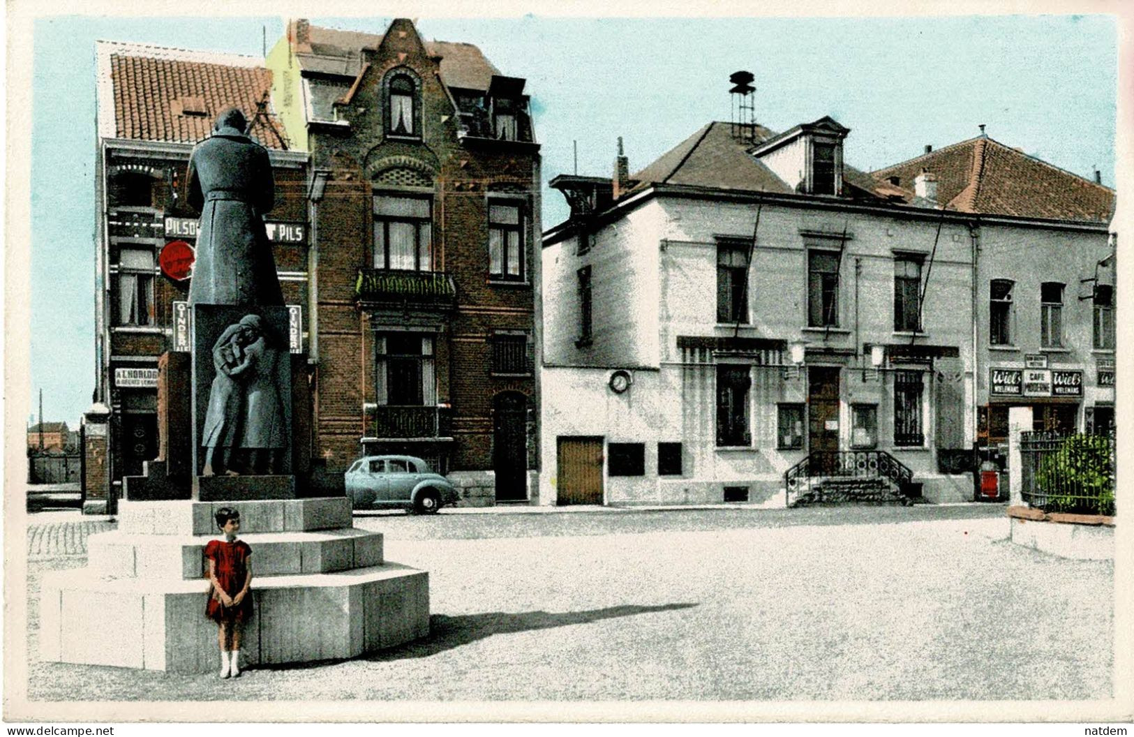 RUYSBROECK, La Place Communale Et La Maison Communale En Couleurs - Sint-Pieters-Leeuw