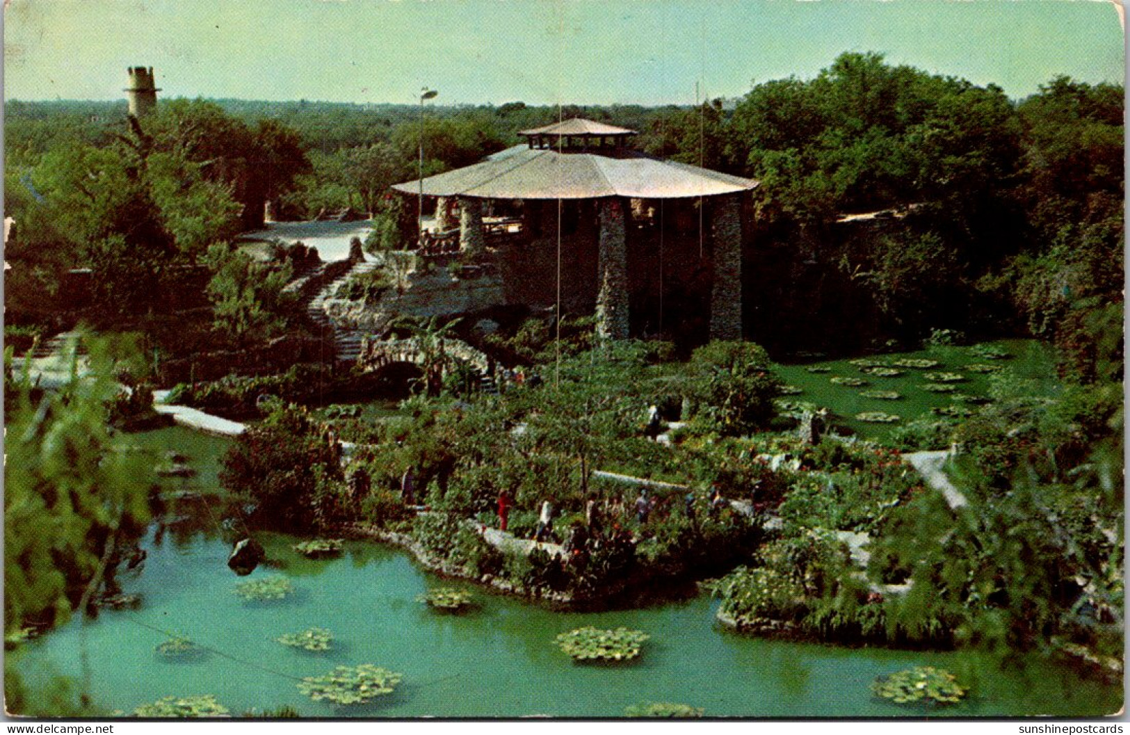 Texas San Antonio Brackenridge Park Chinese Tea Garden 1956 - San Antonio