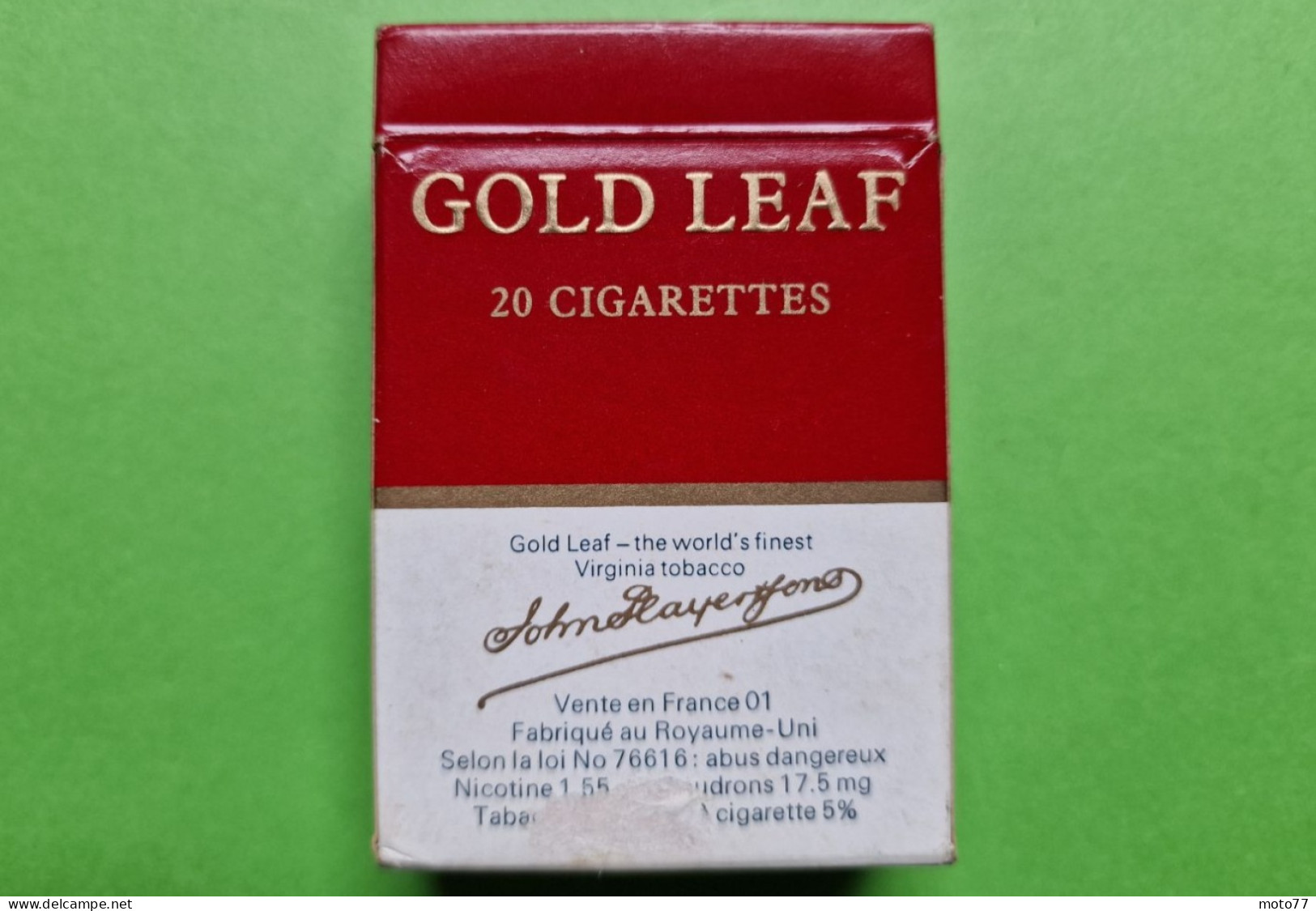 Ancien PAQUET De CIGARETTES Vide - GOLD LEAF - Marin - Vers 1980 - Etuis à Cigarettes Vides
