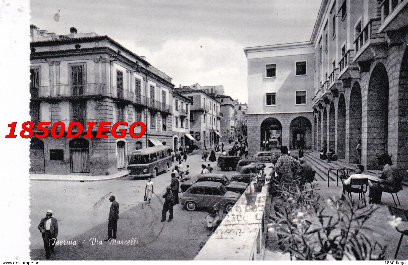 ISERNIA - VIA MARCELLI F/GRANDE VIAGGIATA  1961 ANIMAZIONE - Isernia