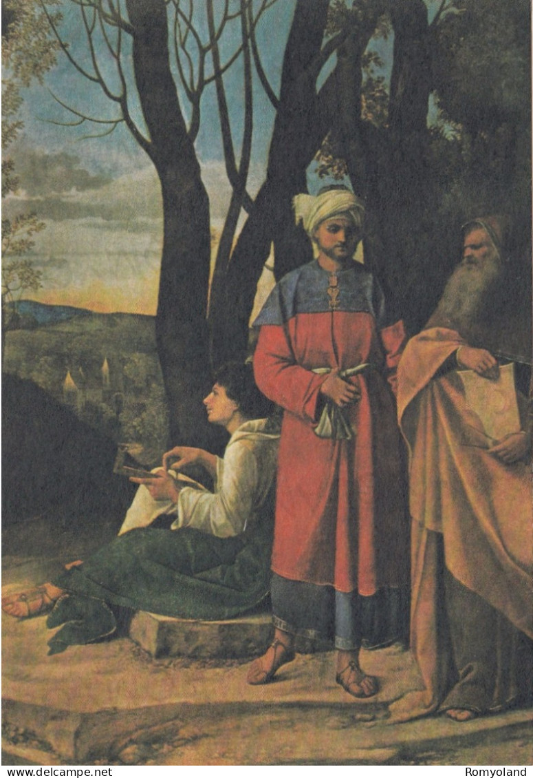 CARTOLINA  WIEN,AUSTRIA-PINACOTECA-GIORGIONE-I TRE FILOSOFI-PARTICOLARE-NON VIAGGIATA - Musées