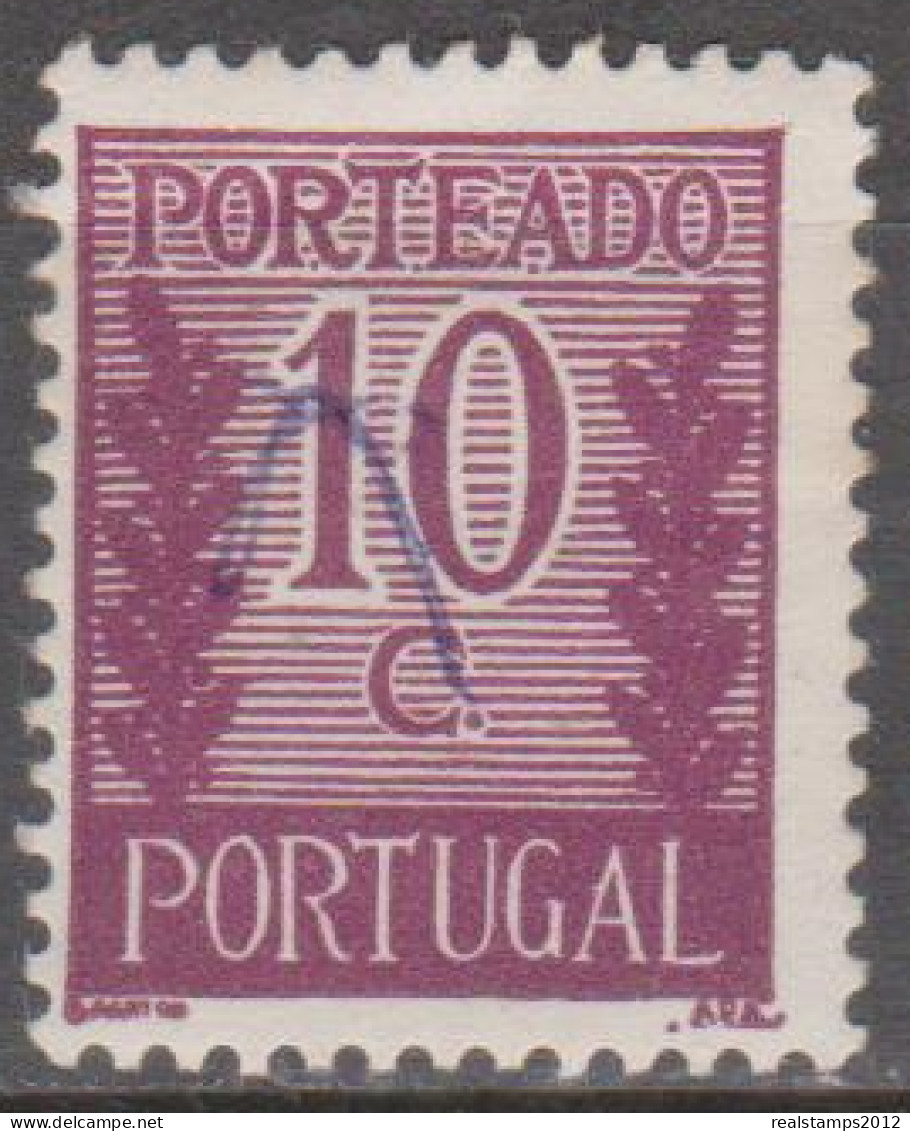 PORTUGAL (PORTEADO) - 1940.   Valor Ladeado De Ramos  10 C.  D. 12 3/4    (o)  MUNDIFIL  Nº 55a - Gebruikt