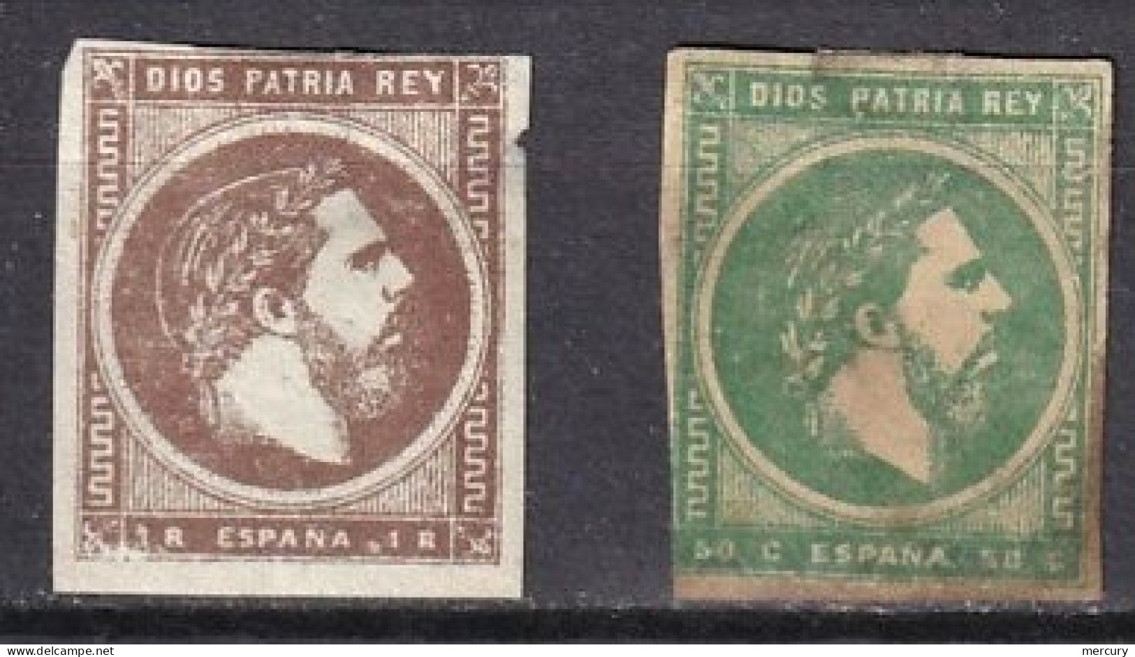 ESPAGNE - Provinces Basques Et Navarre - 1 R. Brun Et 50 C. Vert - Carlisti