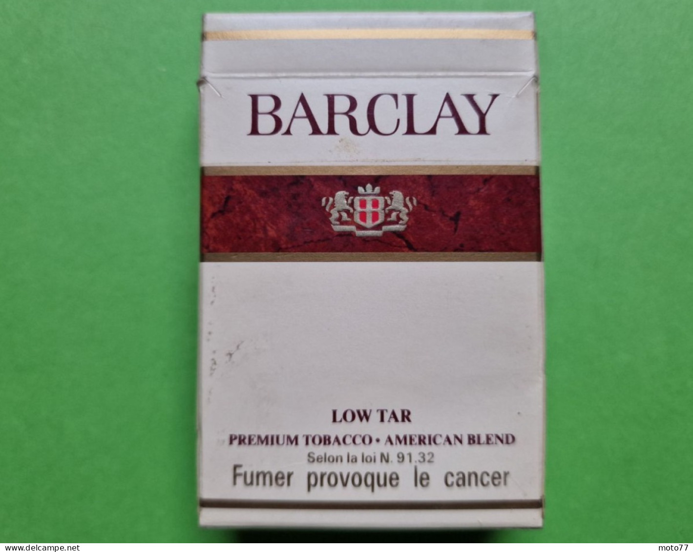 Ancien PAQUET De CIGARETTES Vide - BARCLAY - Vers 1980 - Etuis à Cigarettes Vides