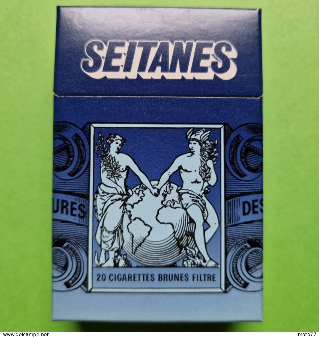 Ancien PAQUET De CIGARETTES Vide - SEITANES - Vers 1980 - Etuis à Cigarettes Vides
