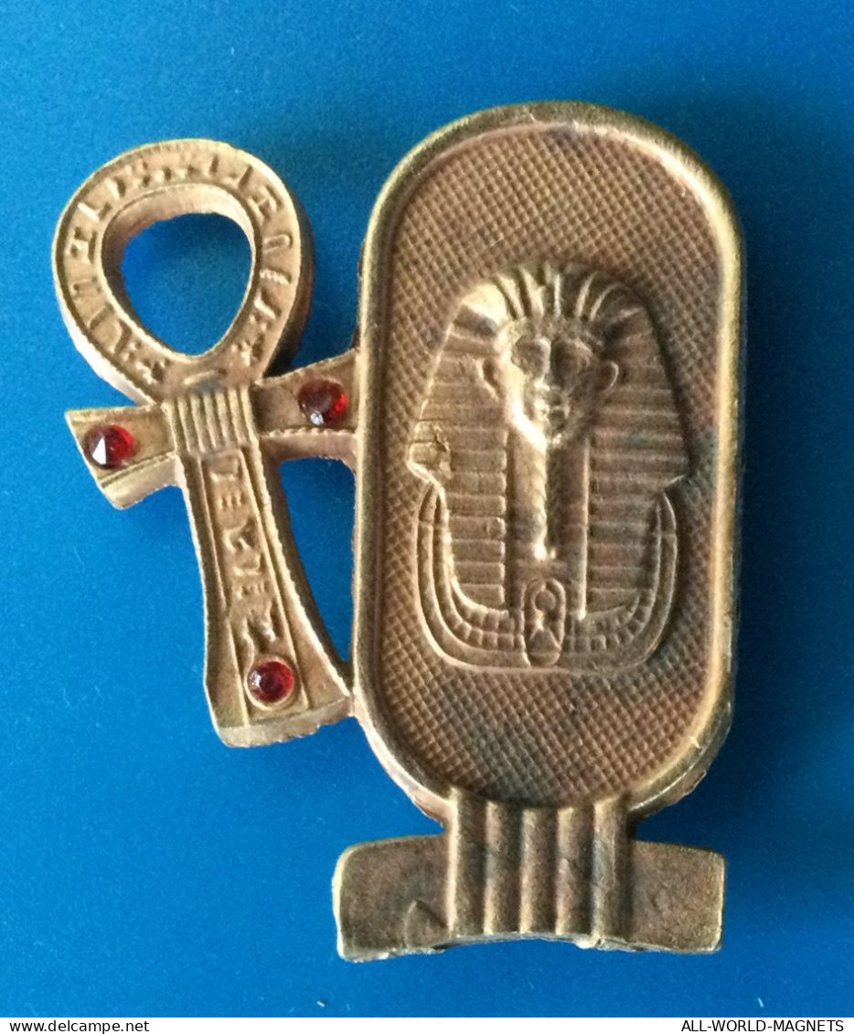 Next World Key Ancient Egypt Pharaoh Metal Fridge Magnet Souvenir, From Egypt - Toerisme