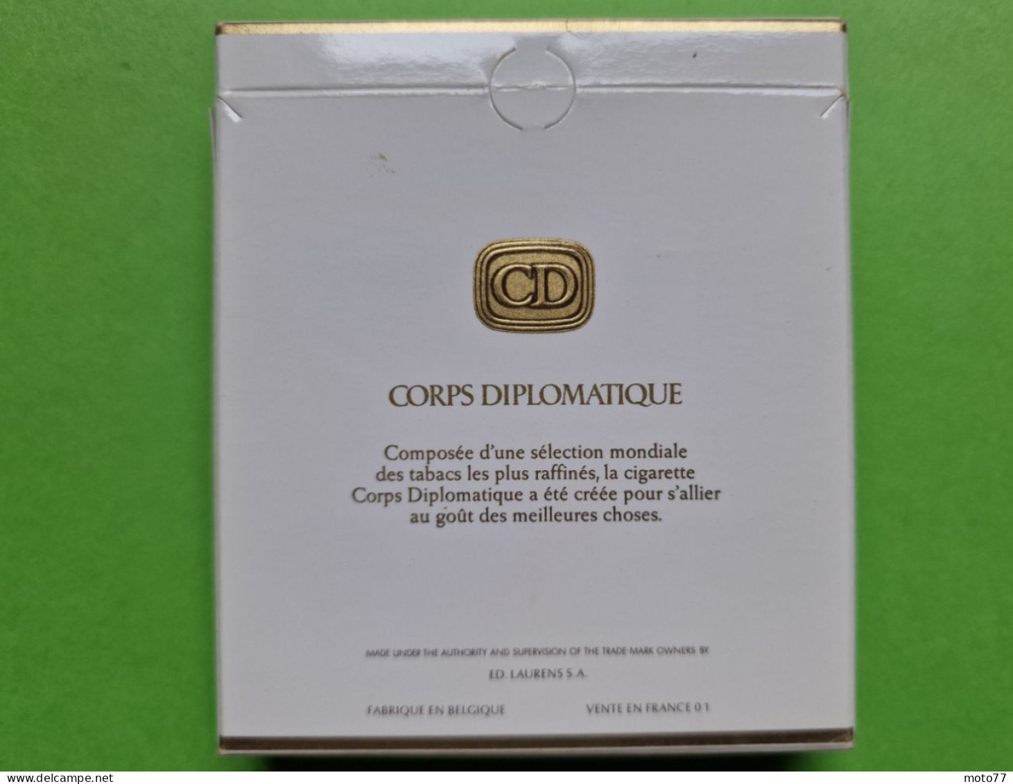 Ancien PAQUET De CIGARETTES Vide - CD CORPS DIPLOMATIQUE - Vers 1980 - Empty Cigarettes Boxes