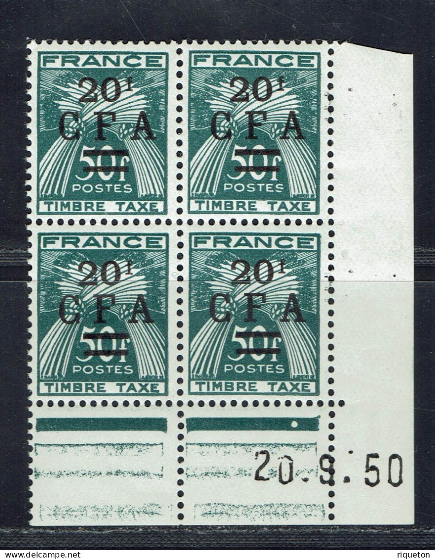 Réunion. 1949-50. T. Taxe Coin Daté N° 43. Neuf Sans Charnière. XX. MNH. TB. - Timbres-taxe