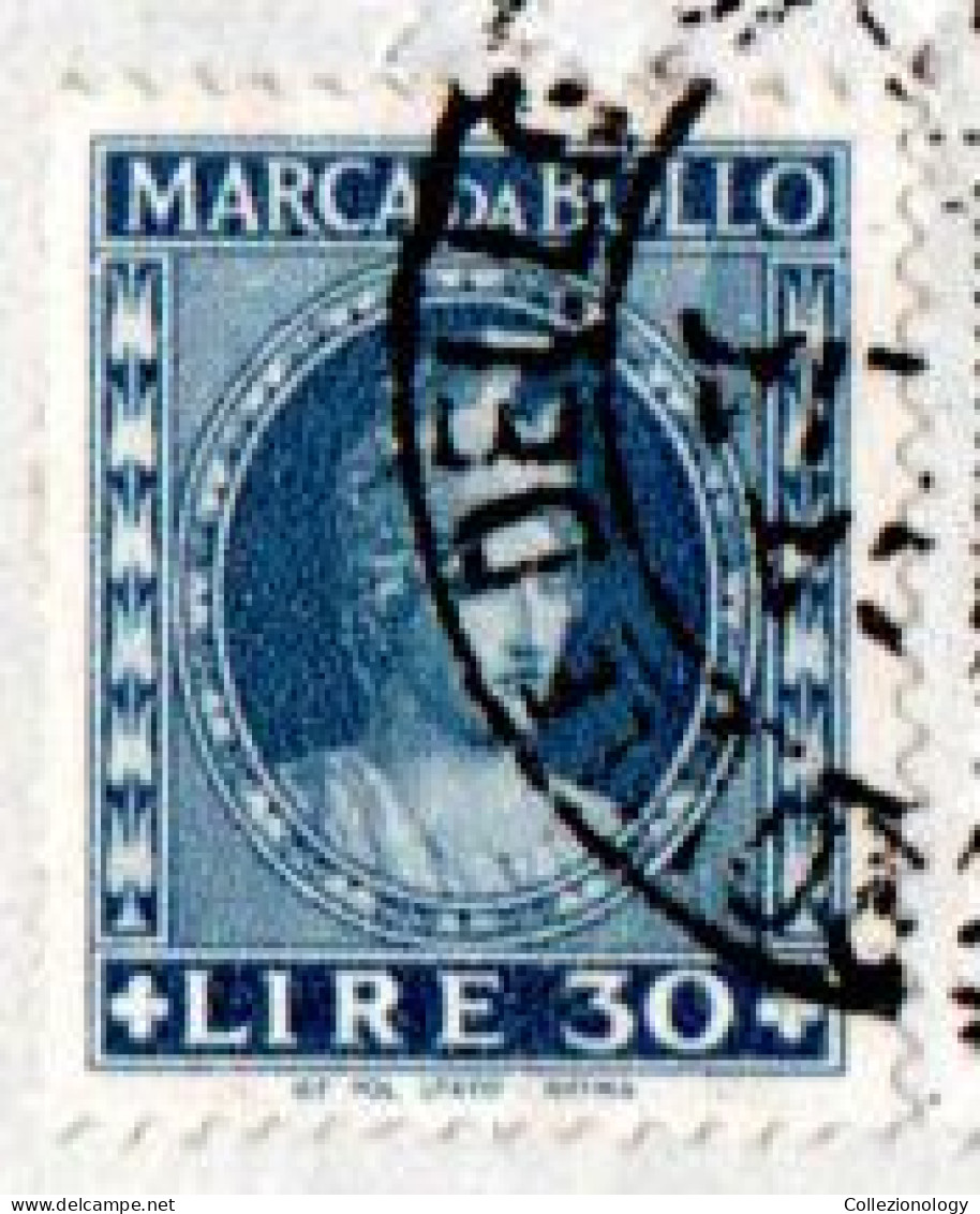 ITALIA MARCHE DA BOLLO MINERVA 2 + 30 LIRE 1965 REVENUE STAMP SU QUIETANZA TESORERIA DELLO STATO INCIS - Fiscali