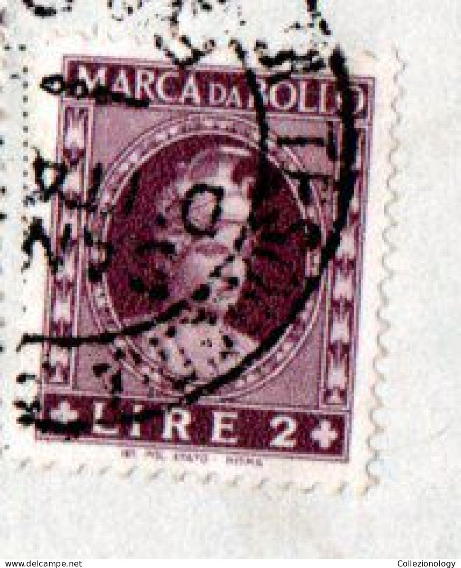 ITALIA MARCHE DA BOLLO MINERVA 2 + 30 LIRE 1965 REVENUE STAMP SU QUIETANZA TESORERIA DELLO STATO INCIS - Fiscales