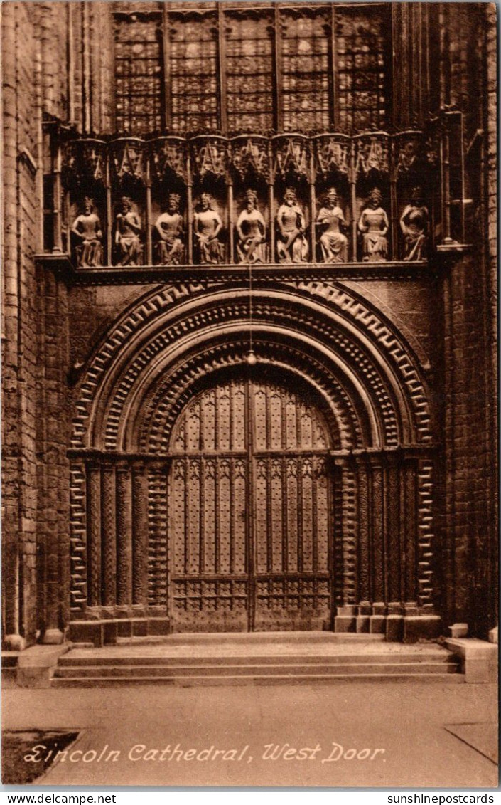 England Lincoln Cathedral The West Door - Lincoln