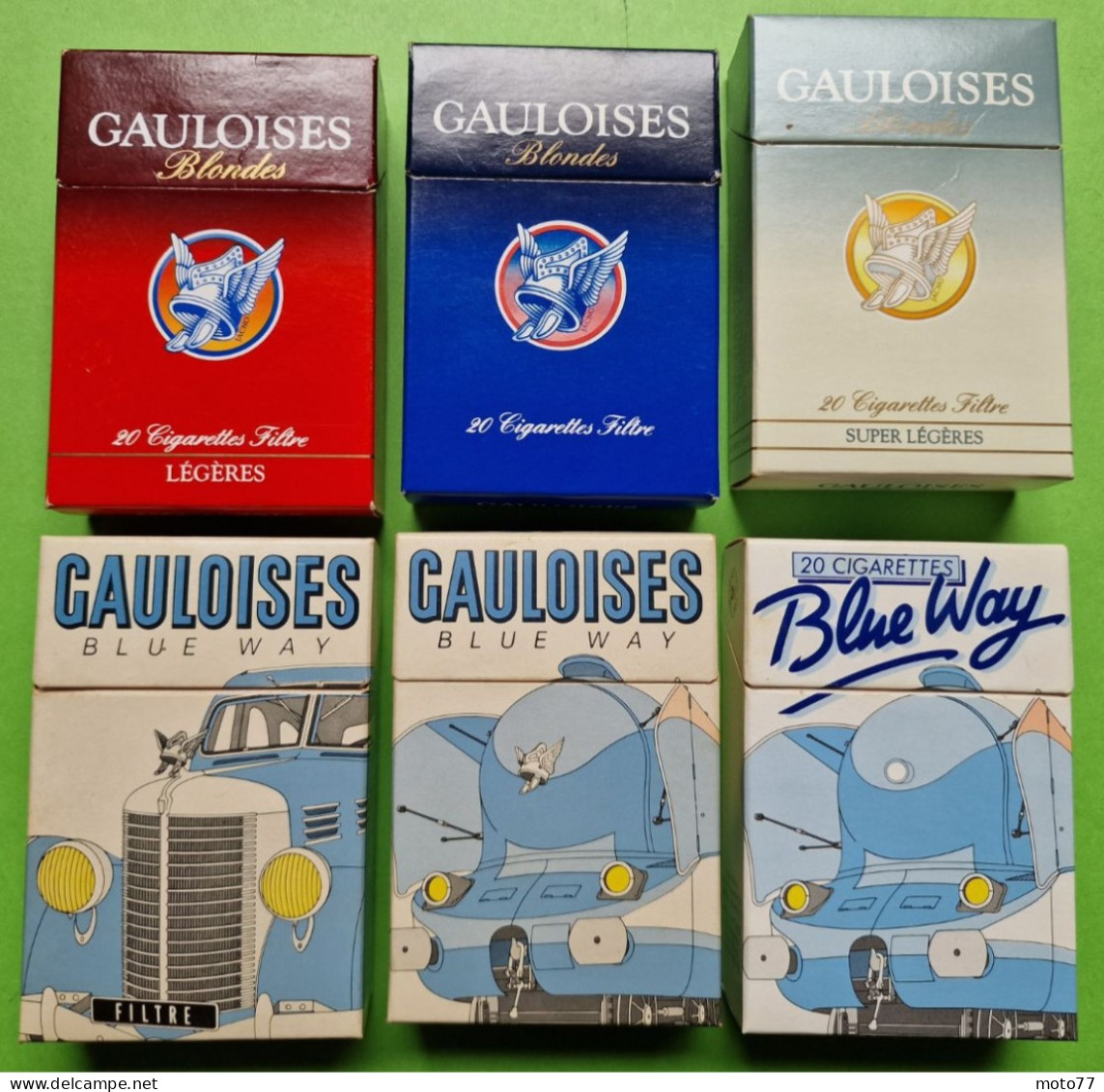 Lot 6 Anciens PAQUETS De CIGARETTES Vide - GAULOISES - Vers 1980 - Estuches Para Cigarrillos (vacios)