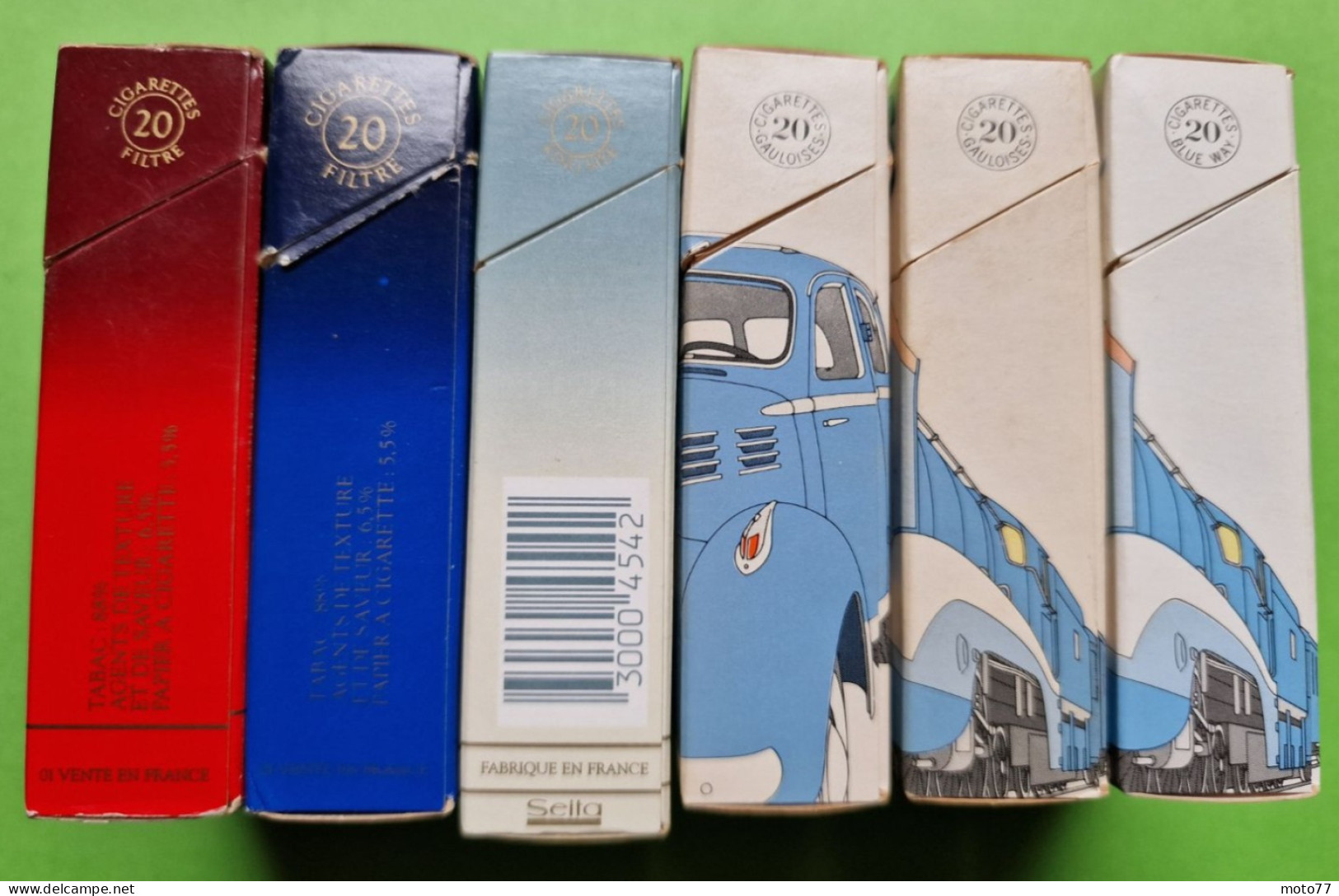 Lot 6 Anciens PAQUETS De CIGARETTES Vide - GAULOISES - Vers 1980 - Estuches Para Cigarrillos (vacios)