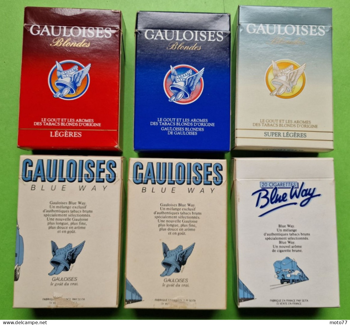 Lot 6 Anciens PAQUETS De CIGARETTES Vide - GAULOISES - Vers 1980 - Etuis à Cigarettes Vides