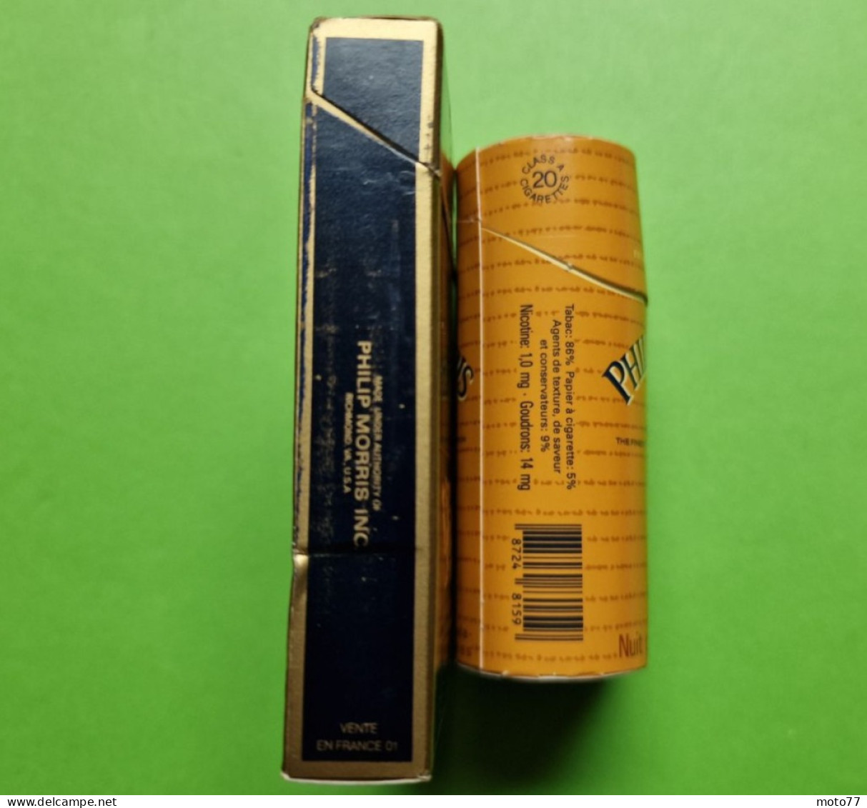 Lot 2 Anciens PAQUETS De CIGARETTES Vide - PHILIP MORRIS - Vers 1980 - Estuches Para Cigarrillos (vacios)