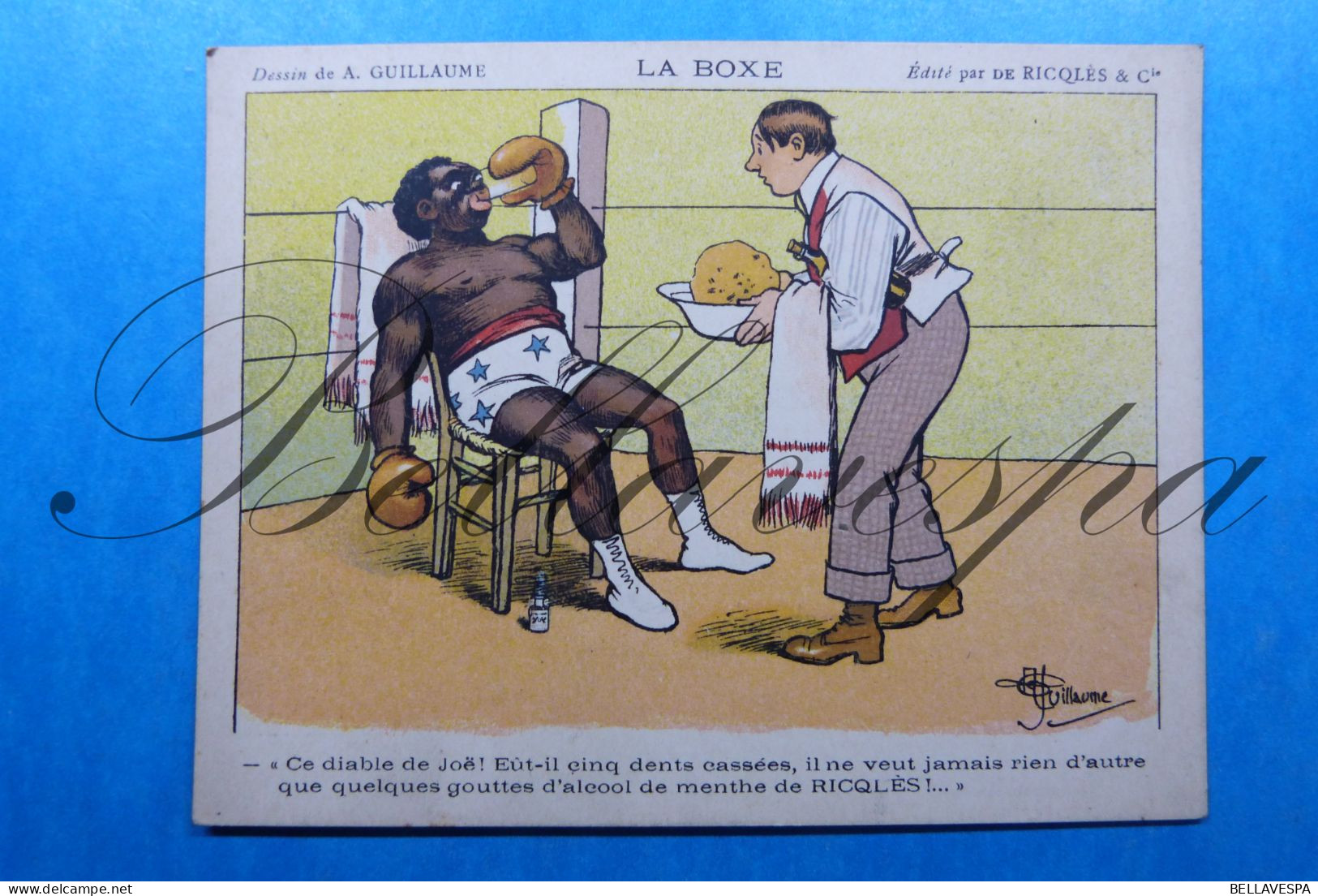 La Boxe Boxen Boksen   Illustrateur Artist A.Guillaume  Alcool De Menthe De Ricolès - Sport