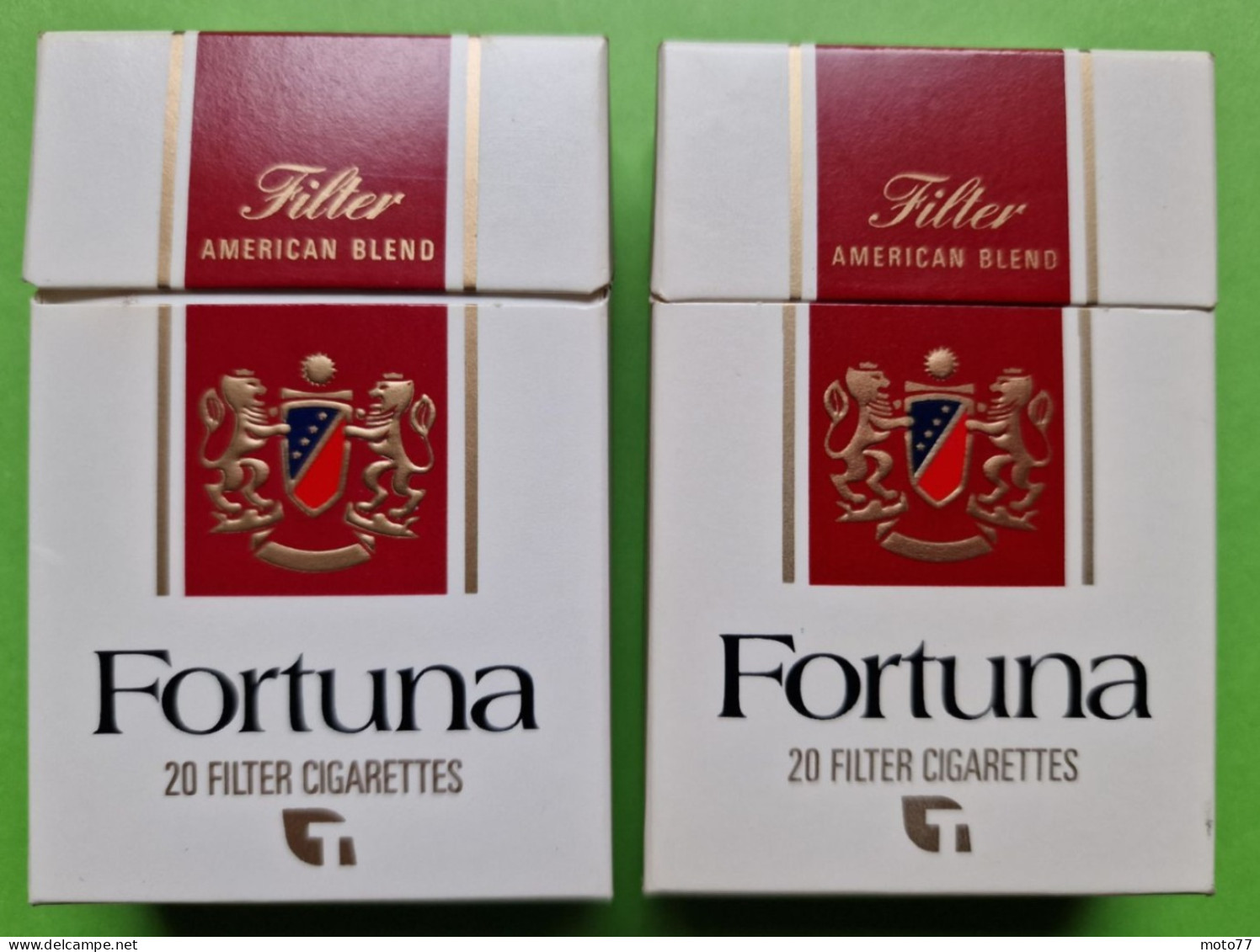 Lot 2 Anciens PAQUETS De CIGARETTES Vide - FORTUNA - Vers 1980 - Etuis à Cigarettes Vides