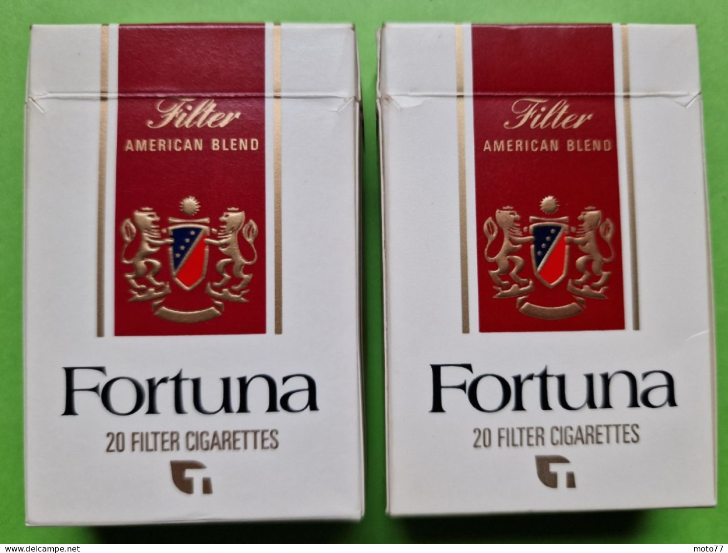 Lot 2 Anciens PAQUETS De CIGARETTES Vide - FORTUNA - Vers 1980 - Etuis à Cigarettes Vides