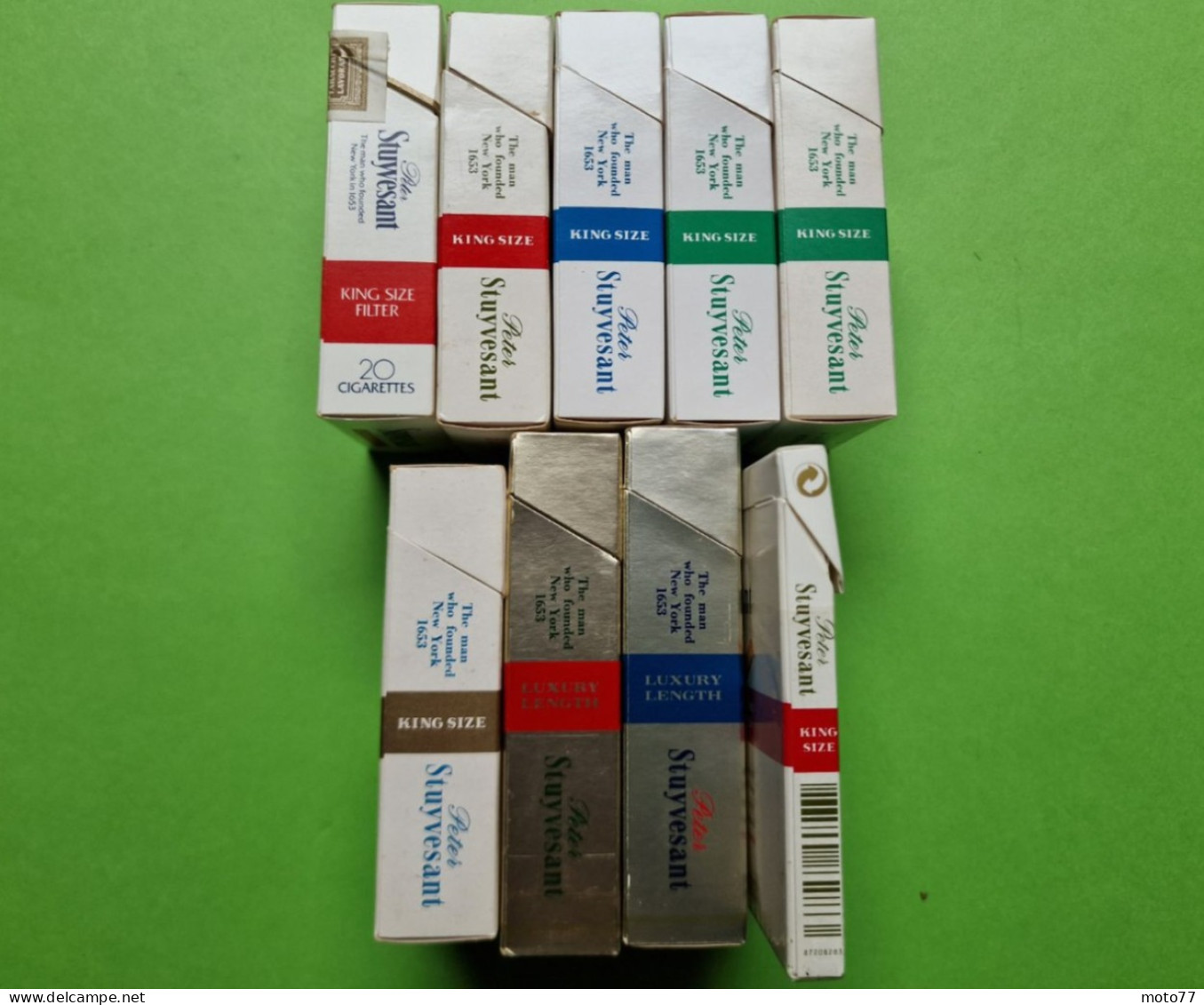 Lot 9 Anciens PAQUETS De CIGARETTES Vide - STUYVESANT - Vers 1980 - Zigarettenetuis (leer)