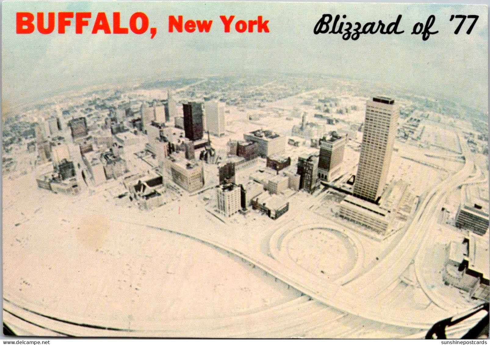 New York Buffalo Blizzard Of '77 Aerial View - Buffalo