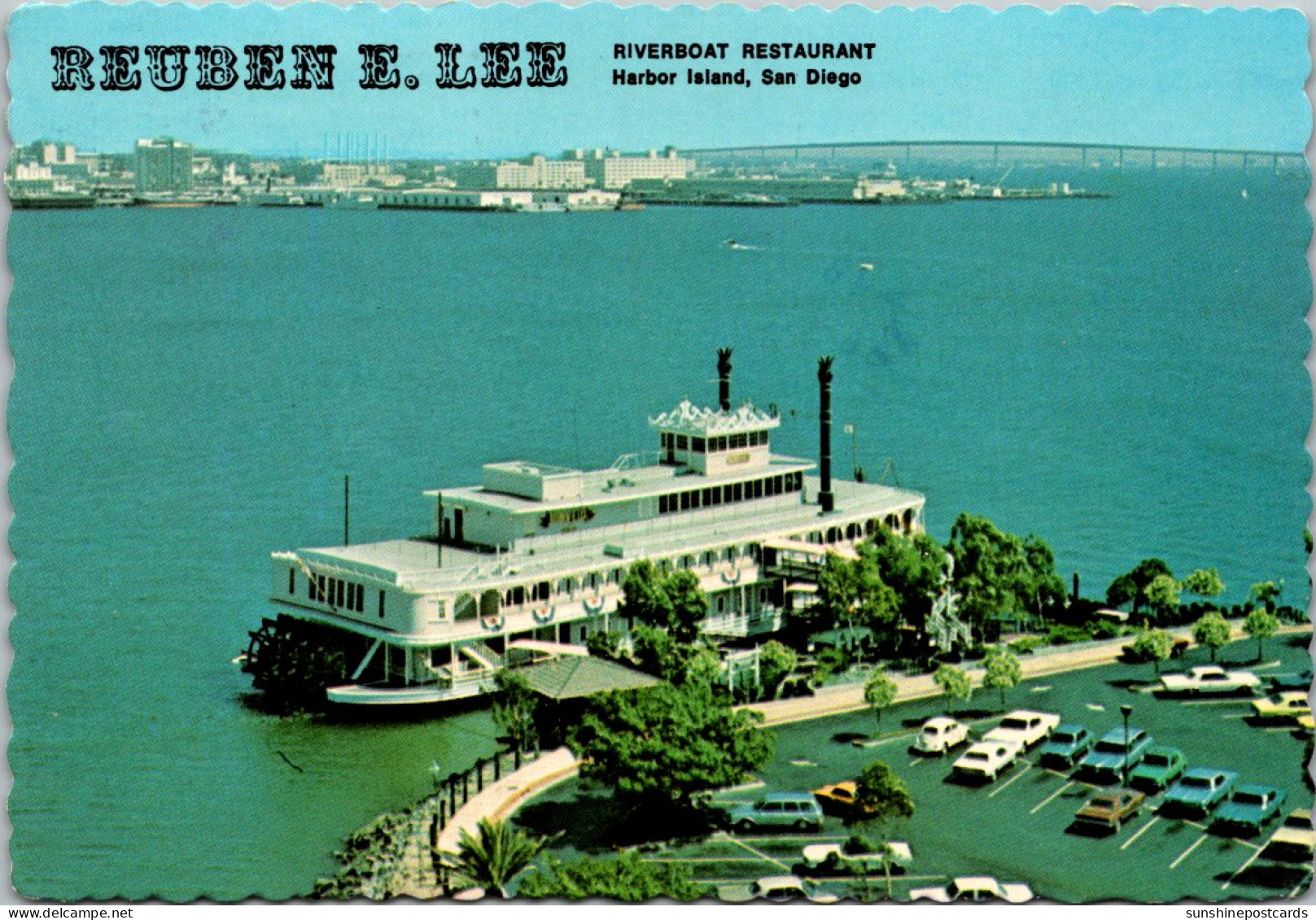 California San Diego Harbor Island The Reuben E Lee Riverboat Restaurant 1982 - San Diego