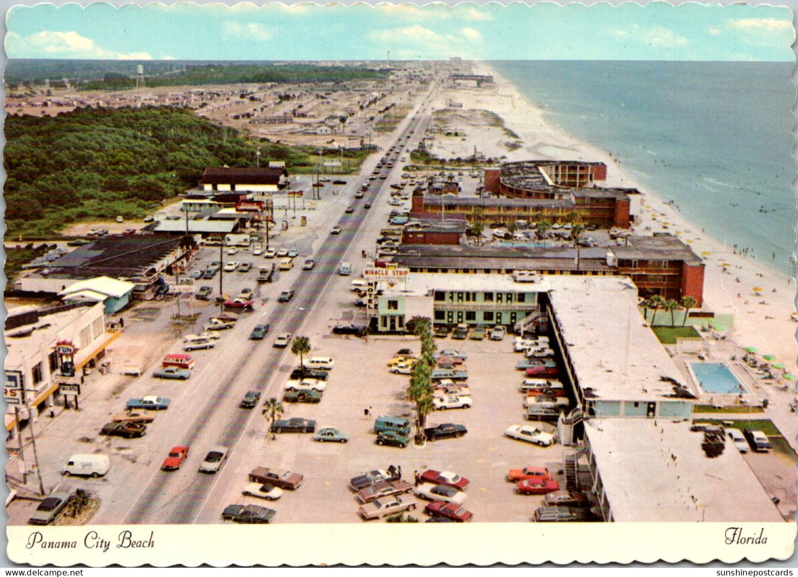 Florida Panama City Beach Looking East From The Observation Deck Of The Miracle Strip Tower - Panama City