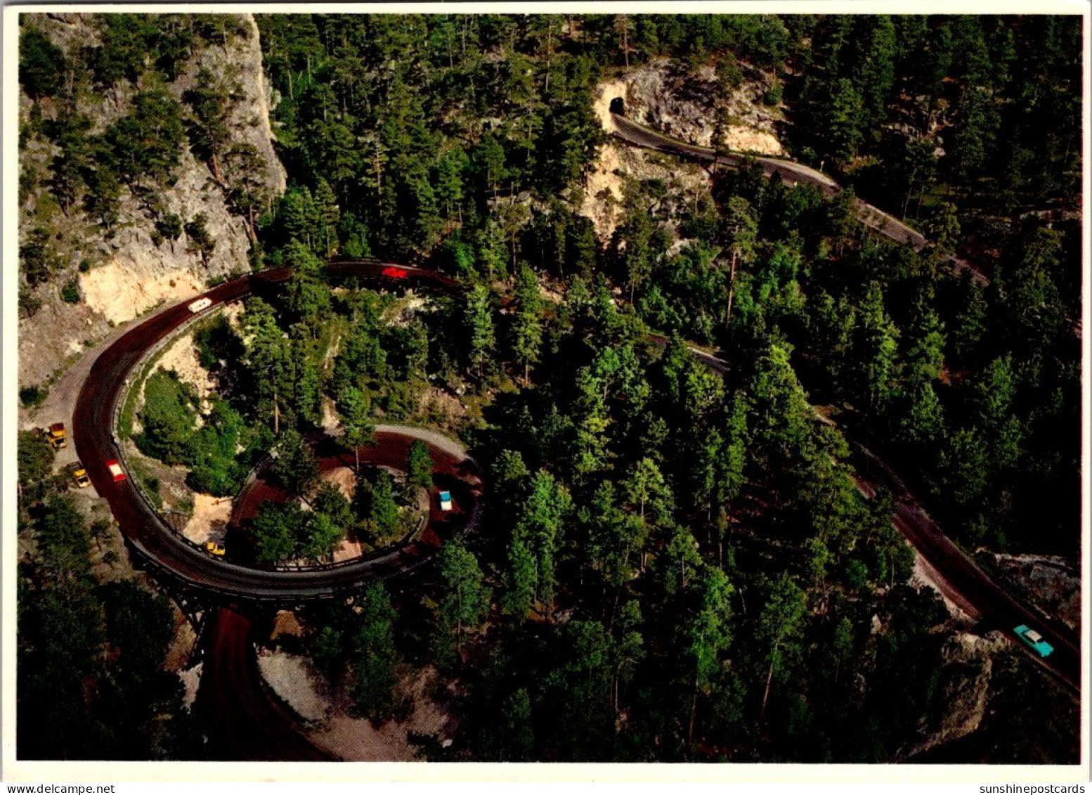 South Dakota Black Hills Aerial View Of Pig-Tail Bridges On Iron Mountain Road - Andere & Zonder Classificatie