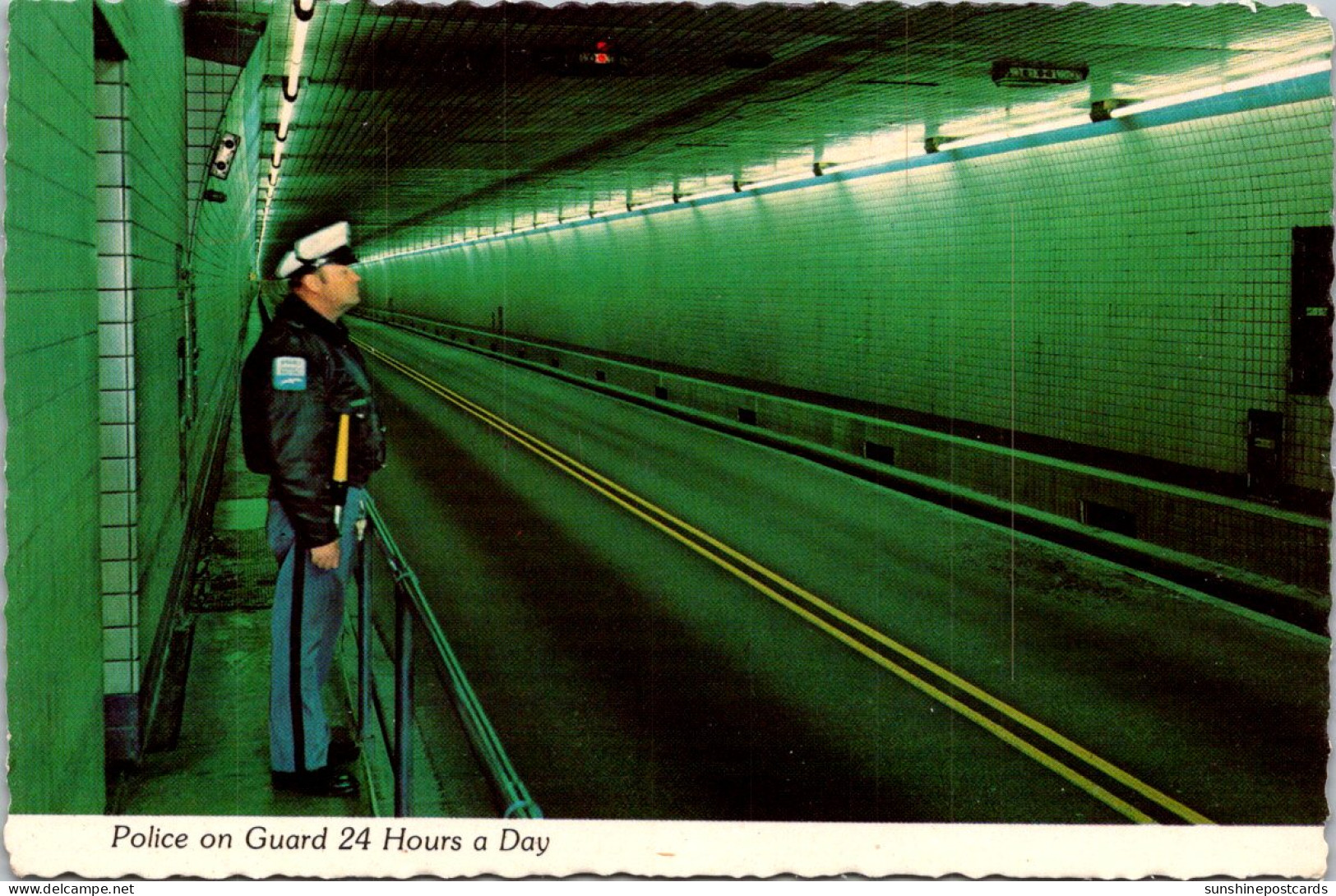 Virgina The Chesapeake Bay Bridge-Tunnel Interior Policeman On Guard - Virginia Beach