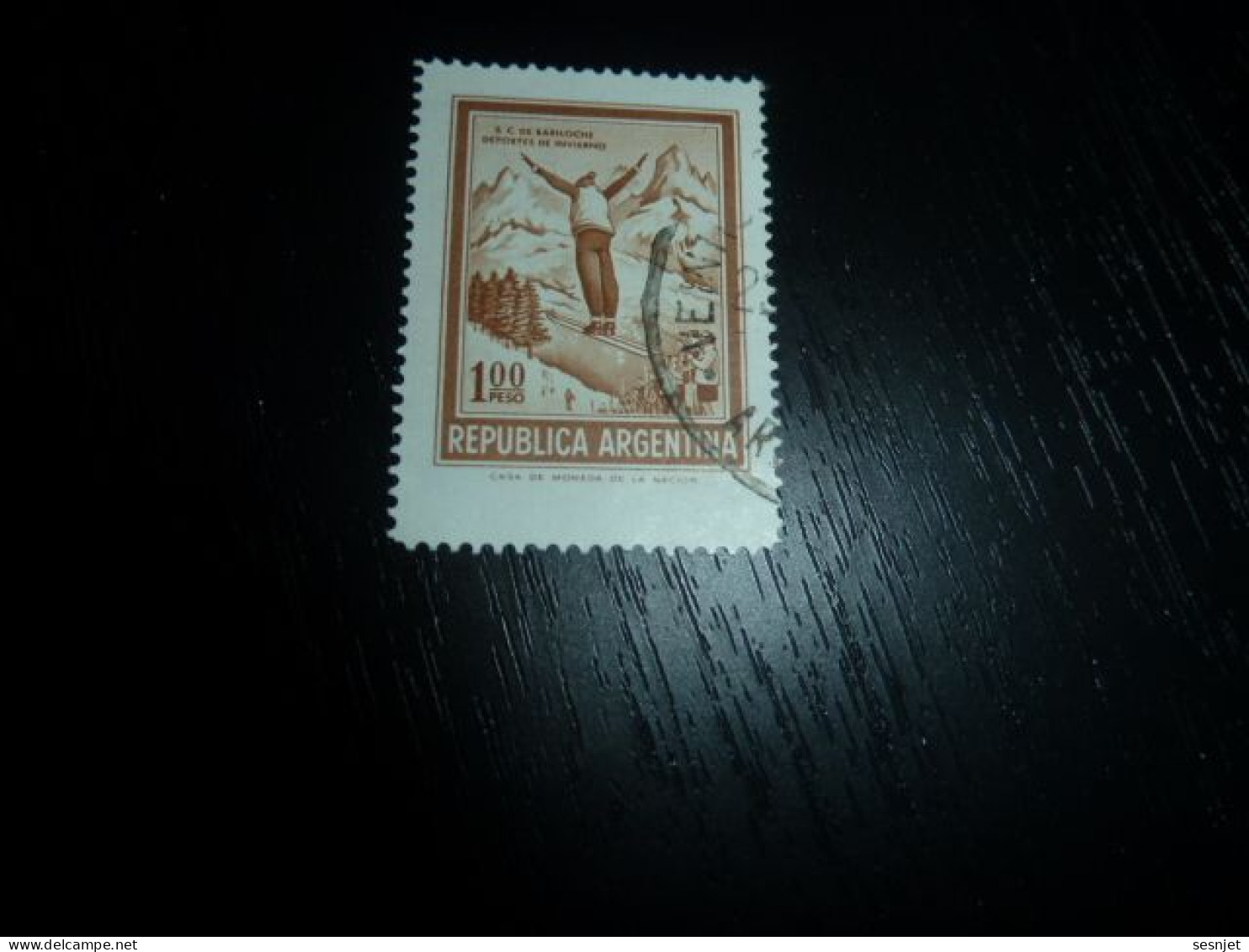 Republica Argentina - San Carlos De Bariloche - 1.00 Peso - Yt 887a - Brun Jaune - Oblitéré - Année 1971 - - Oblitérés