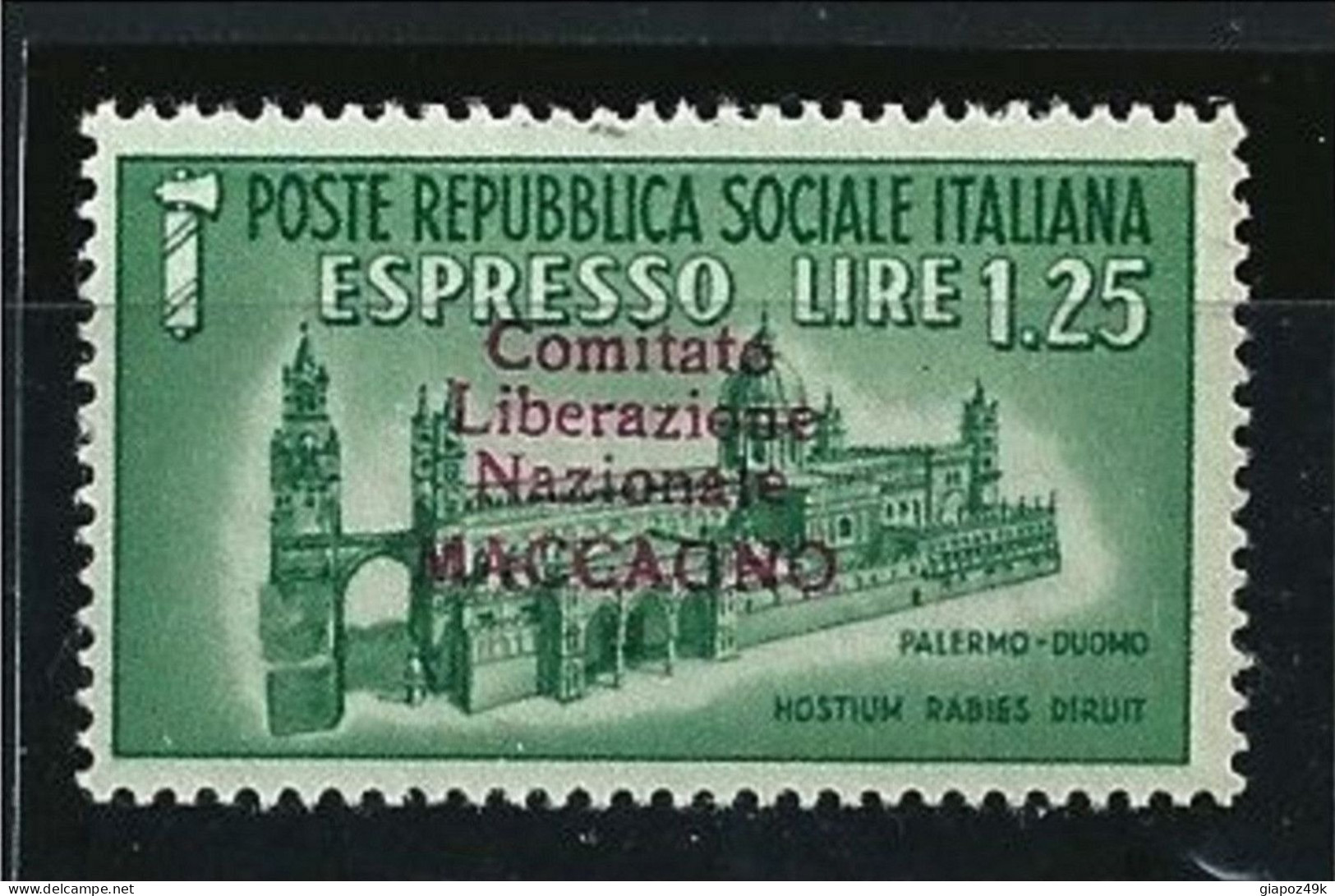 ● Italia C.L.N. 1945 ֎ MACCAGNO ֎ N.  8 ** ● Espresso = NON Garantito ● Cat. ? € ● Lotto N. 1581b ● - National Liberation Committee (CLN)