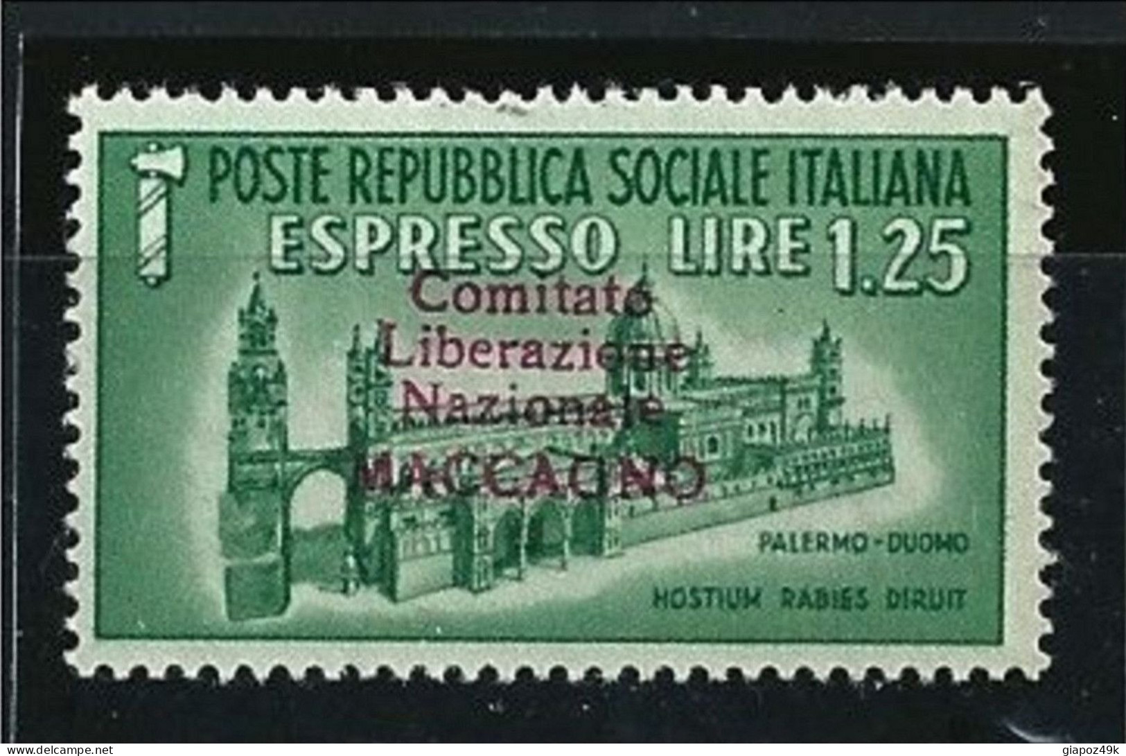 ● Italia C.L.N. 1945 ֎ MACCAGNO ֎ N.  8 ** ● Espresso = NON Garantito ● Cat. ? € ● Lotto N. 1581b ● - Comitato Di Liberazione Nazionale (CLN)