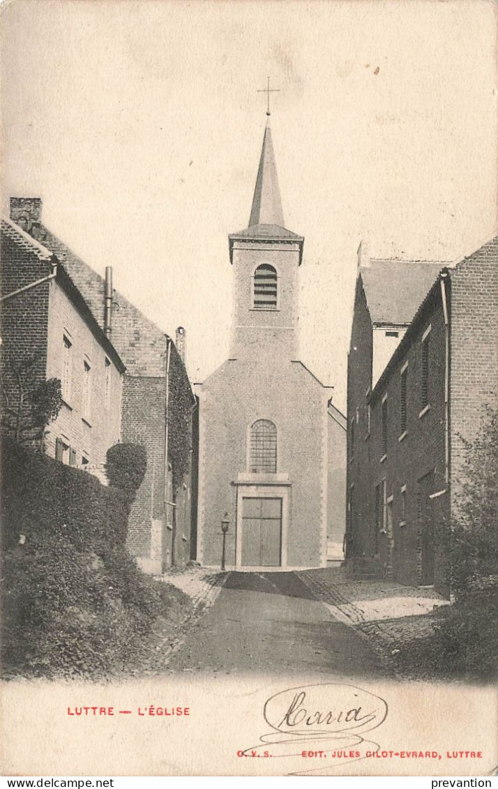 LUTTRE - L'Eglise - Carte Circulé En 1906 - Pont-a-Celles