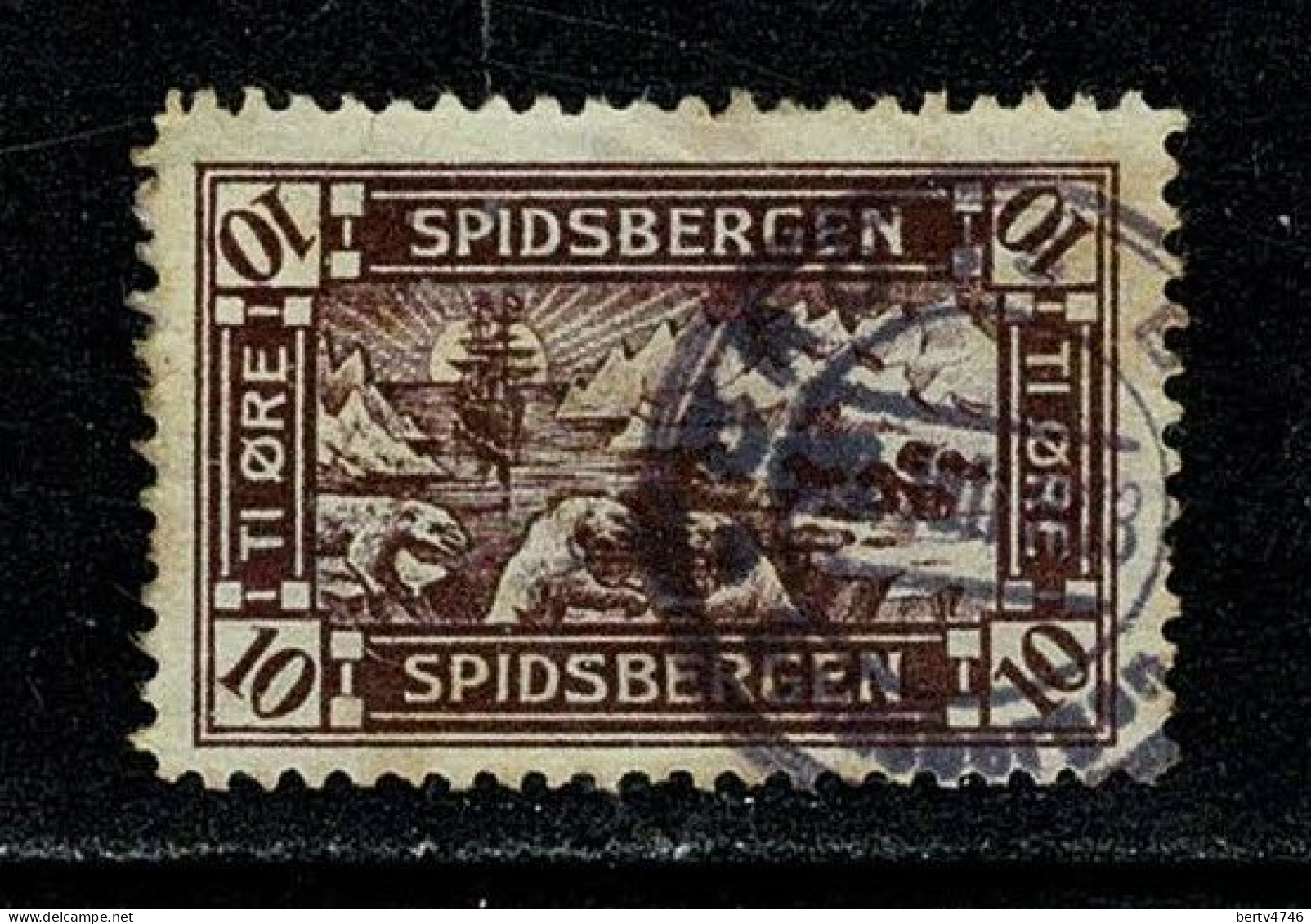 Norge Spidsbergen Local Post 10 Ore (2 Scans) - Local Post Stamps