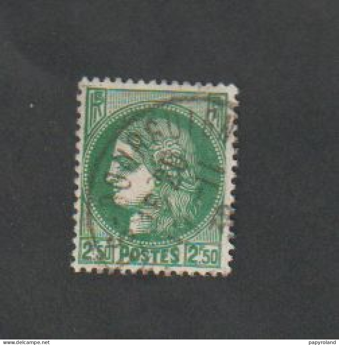 Timbres - N°375 - Type Cérès  2f 50 Vert  -  Oblitéré - Autres & Non Classés