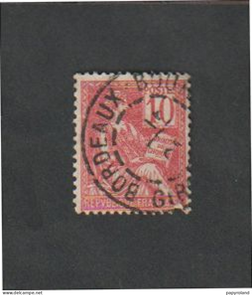 Timbres - N°116 - Type  II Mouchon 10c. Rouge  - 1900 - 01  -  Oblitéré - Autres & Non Classés