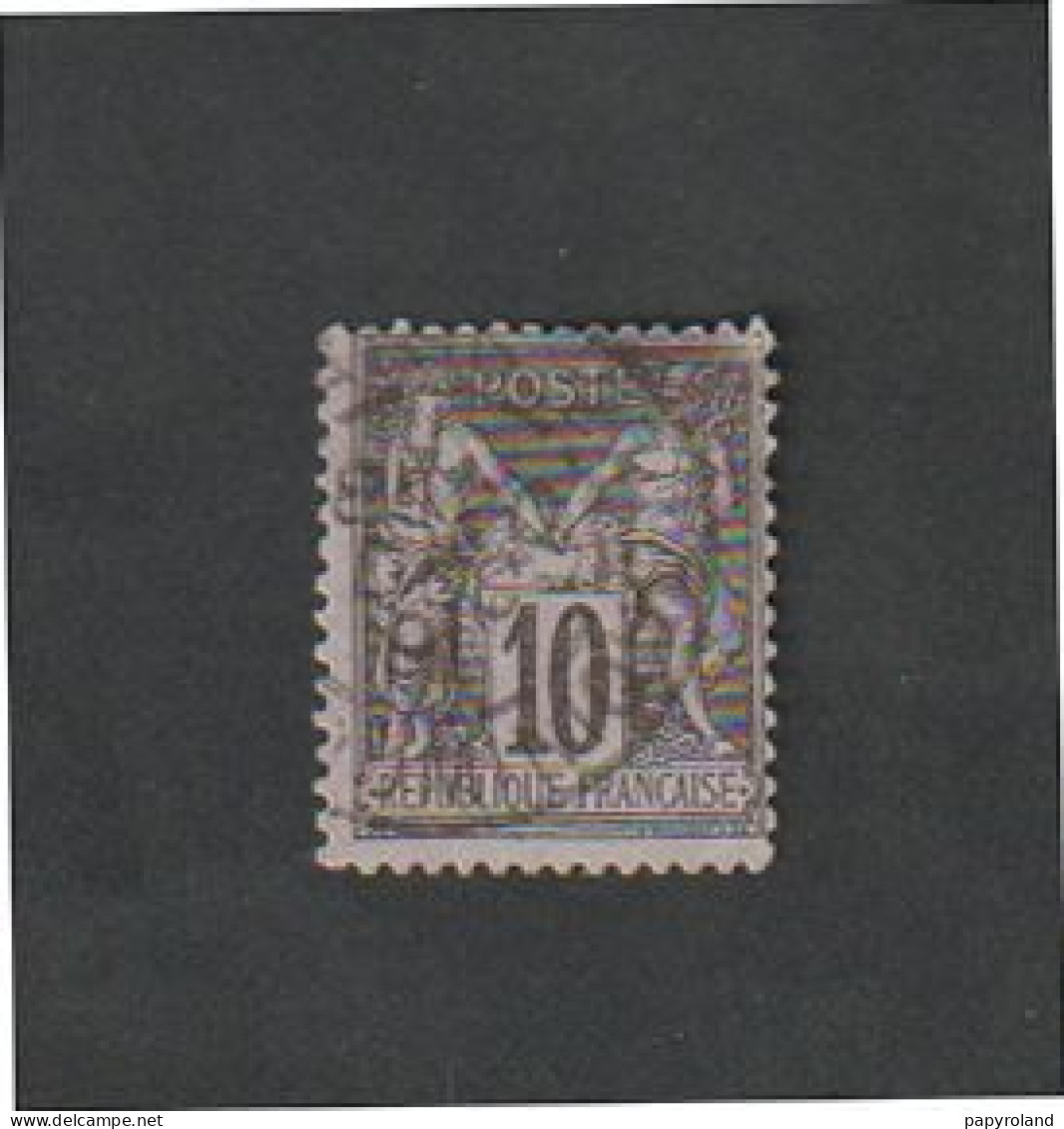 Timbres - N°103 - Type  Sage - 10c Noir S .lias   - 1898  -  Oblitéré - Altri & Non Classificati