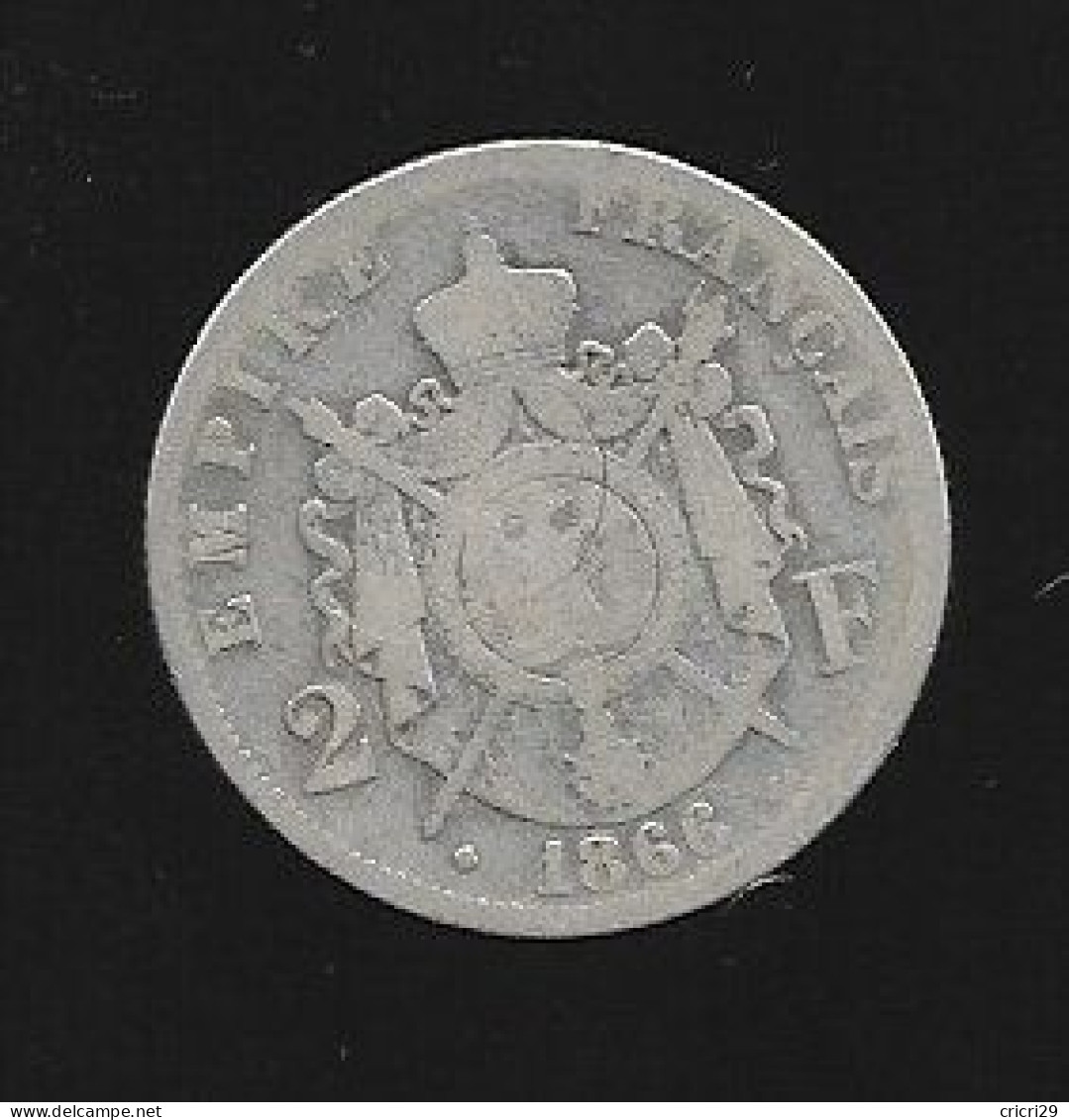 2 Francs Napoléon III, Tête Laurée, 1866  BB , Second Empire - 2 Francs