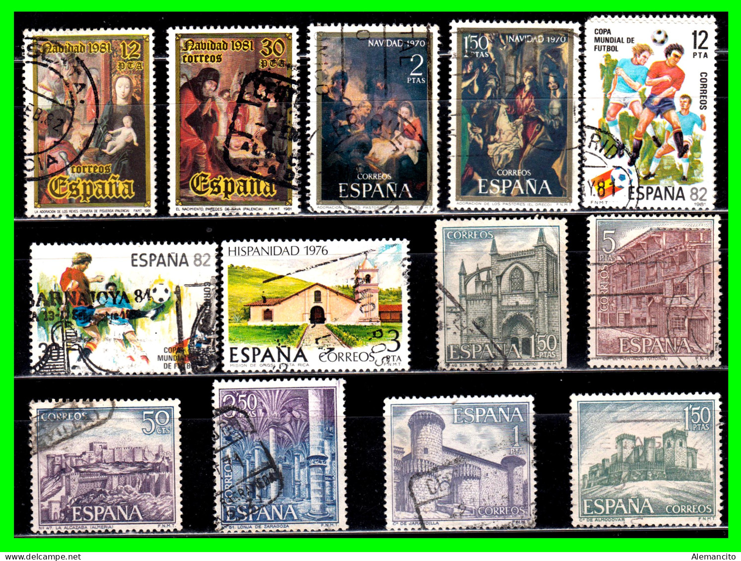 ESPAÑA - (EUROPA) LOTE DE 12 SELLOS AÑO 1983 DIFERENTES VALORES NUEVOS Y USADOS - Collections