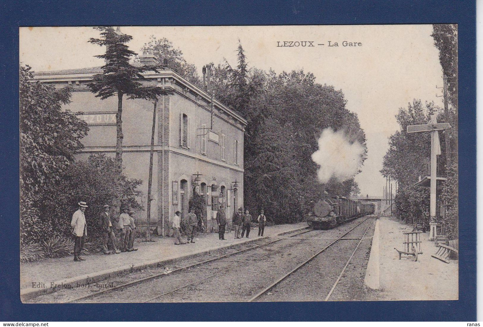 CPA [63] Puy-de-Dôme > Lezoux Train Gare Station Chemin De Fer écrite Voir Dos - Lezoux