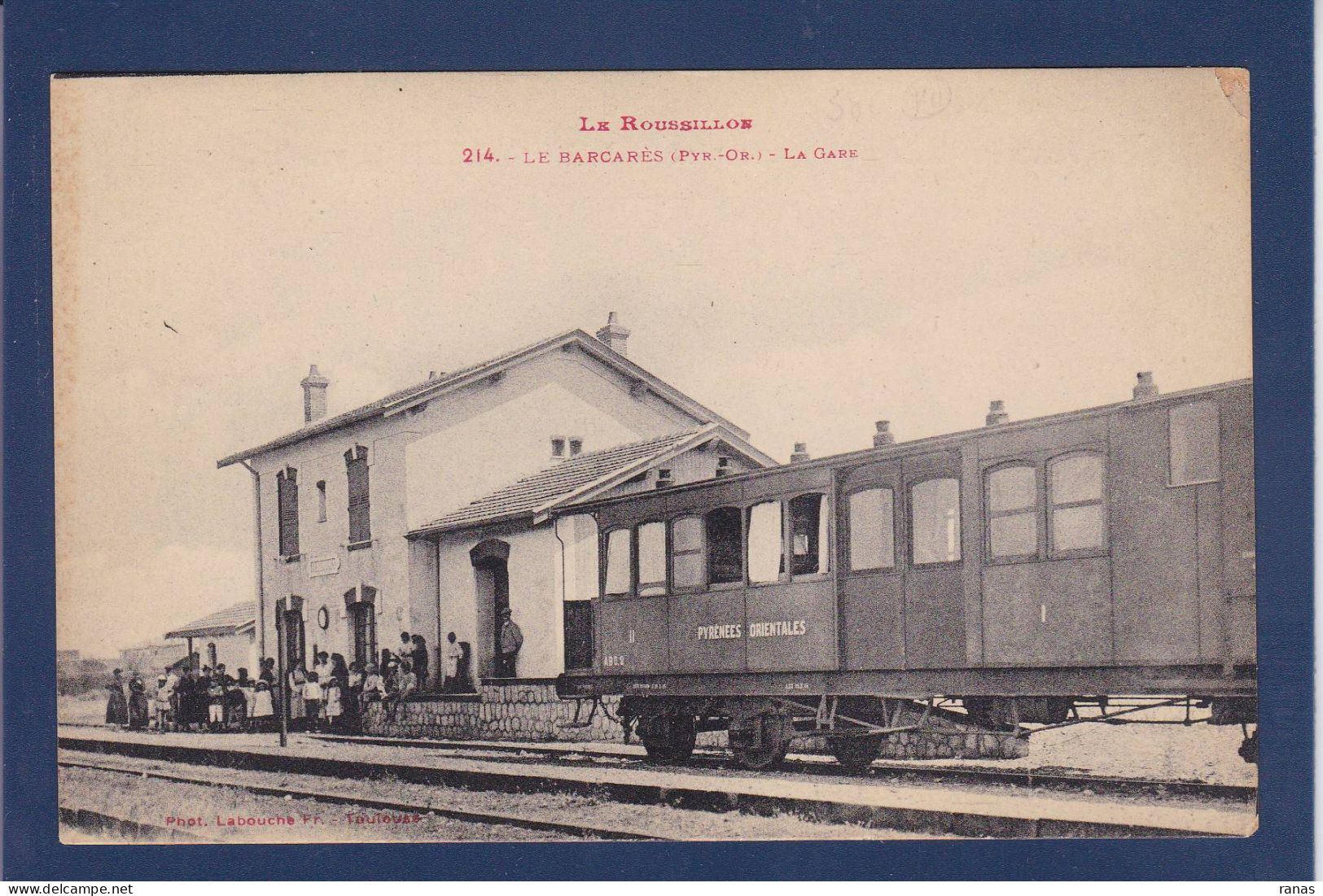 CPA [66] Pyrénées Orientales > Port Barcares Train Gare Station Chemin De Fer Non Circulé Voir Dos - Port Barcares