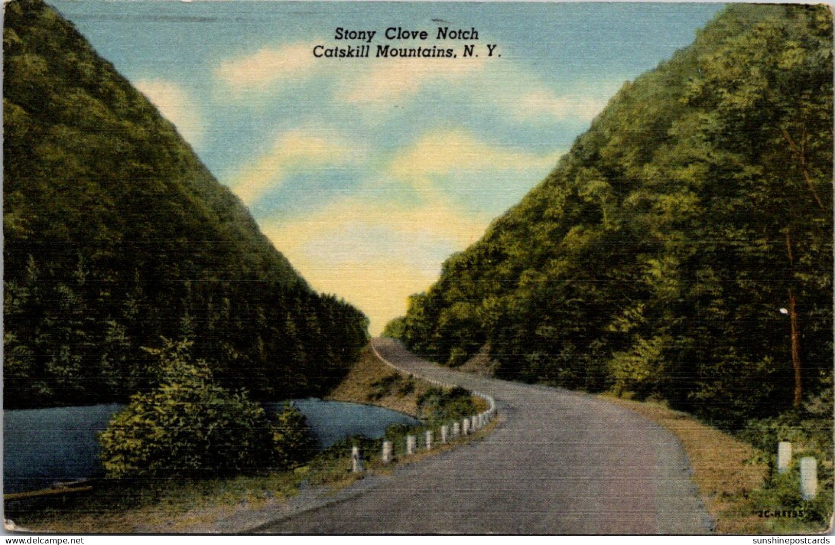 New York Catskills Stont Clove Notch 1962 Curteich - Catskills