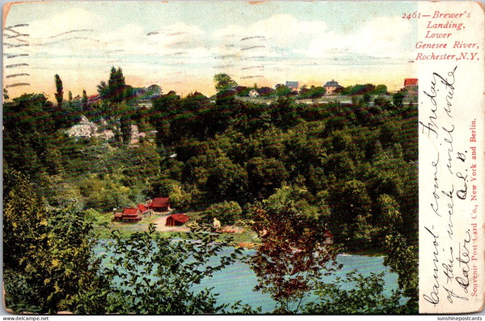 New York Rochester Lower Genesee River Brewer's Landing 1906 - Rochester