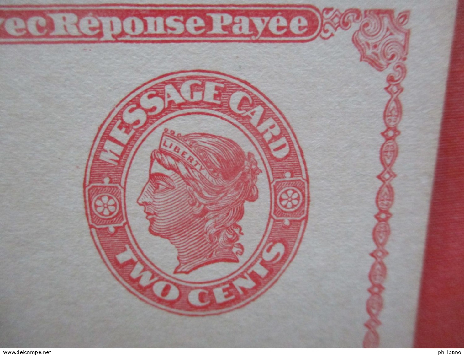 USPS Scott UY11 2c Red On Cream Liberty Head G (Good) Postal Reply Card   Ref 5978 - - Souvenirkarten