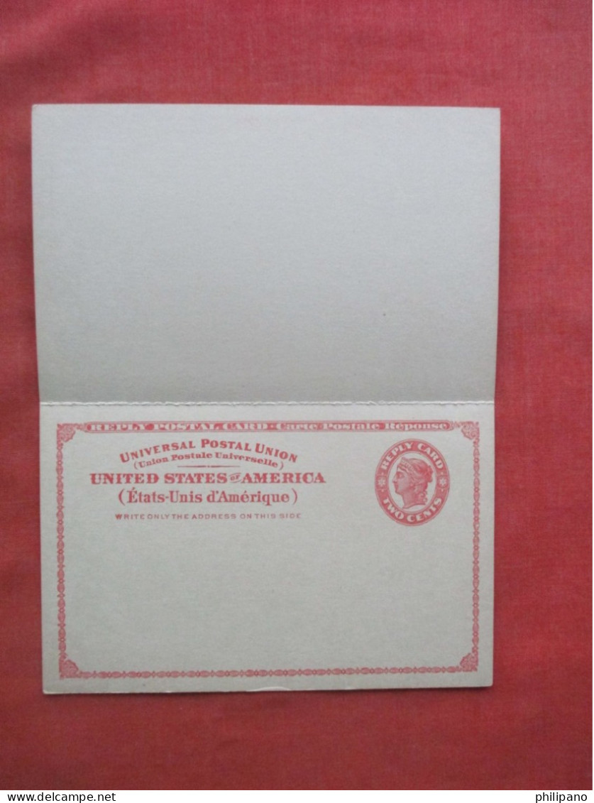 USPS Scott UY11 2c Red On Cream Liberty Head G (Good) Postal Reply Card   Ref 5978 - - Recordatorios
