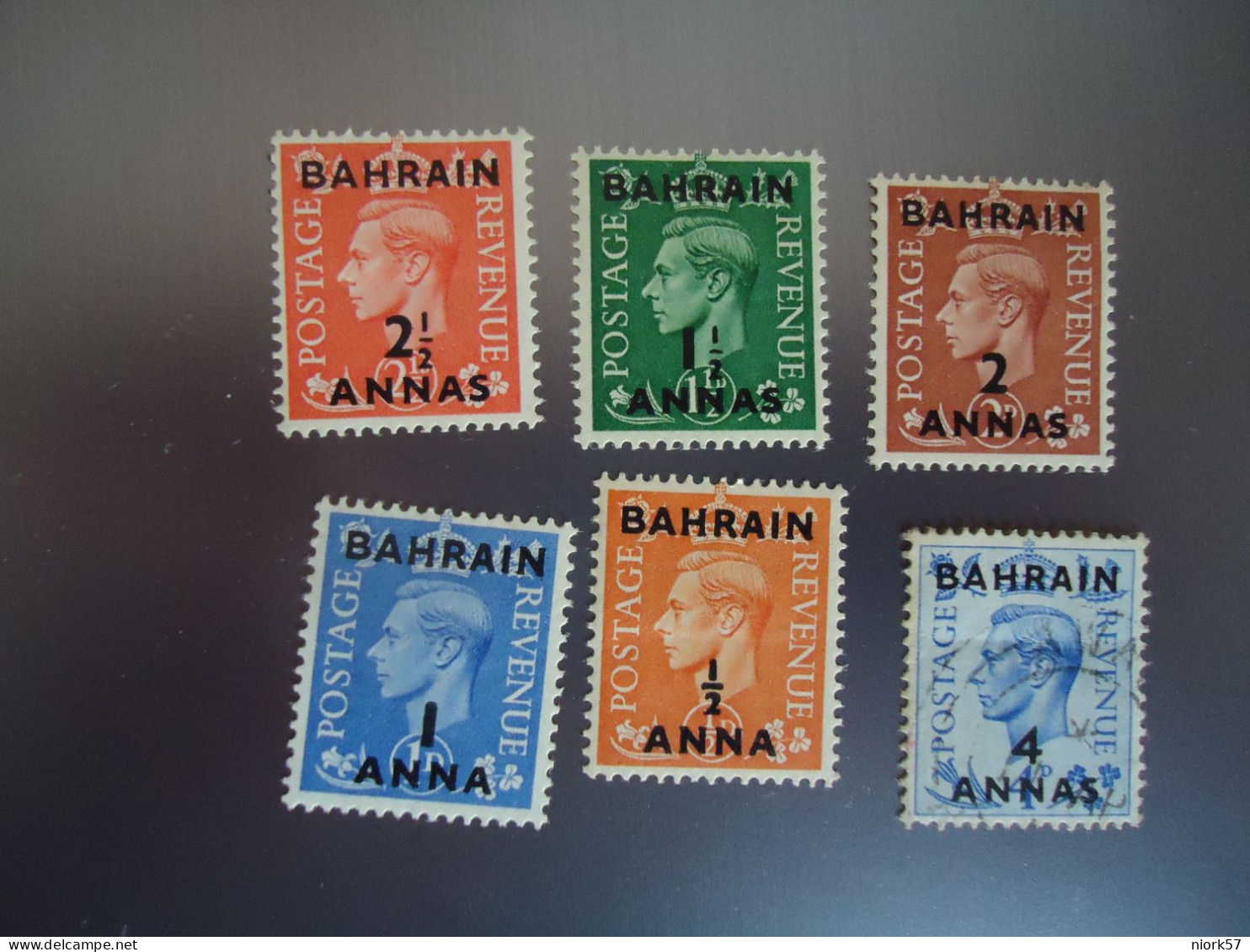 BAHRAIN  STAMPS 5 MLN  AND 1  USED OVERPRINT BRITISH STAMPS   KINGS - Bahreïn (...-1965)