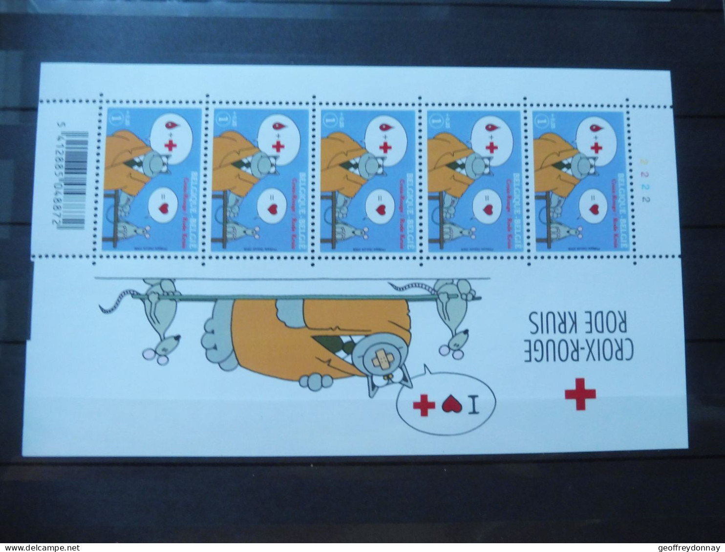 Belgique  F F 3747 Planche 2 Mnh Neuf ** / Belgie Feuille Blad ( Année 2008 ) Bd Le Chat Cat - Unclassified