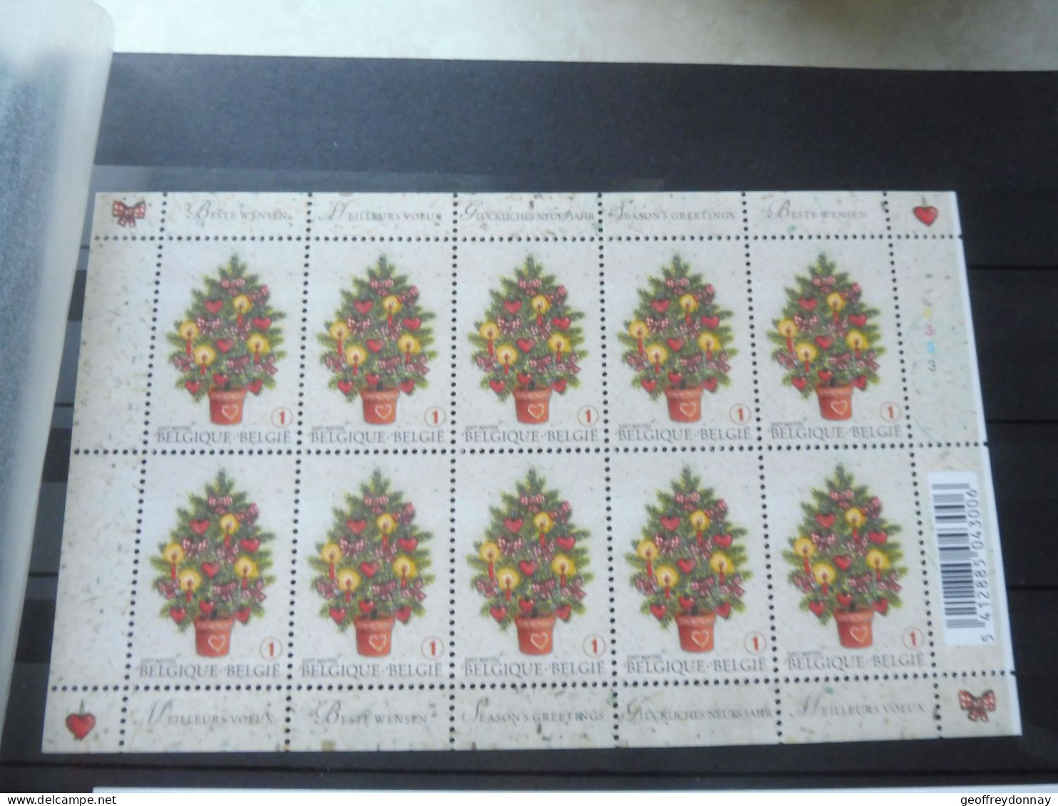 Belgique  F F 3733 Planche 3 Mnh Neuf ** / Belgie Feuille Blad ( Année 2008 ) Noel Kerstmis Christmas - Non Classés