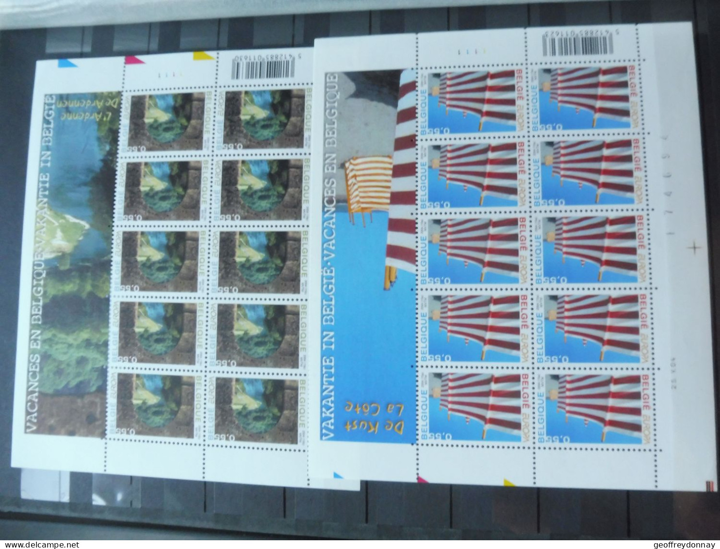 Belgique  F F 3291/3292 Planche 1  Mnh Neuf ** / Belgie Feuille Blad ( Année 2004 ) Europa Vacances Vakantie - 2011-2020