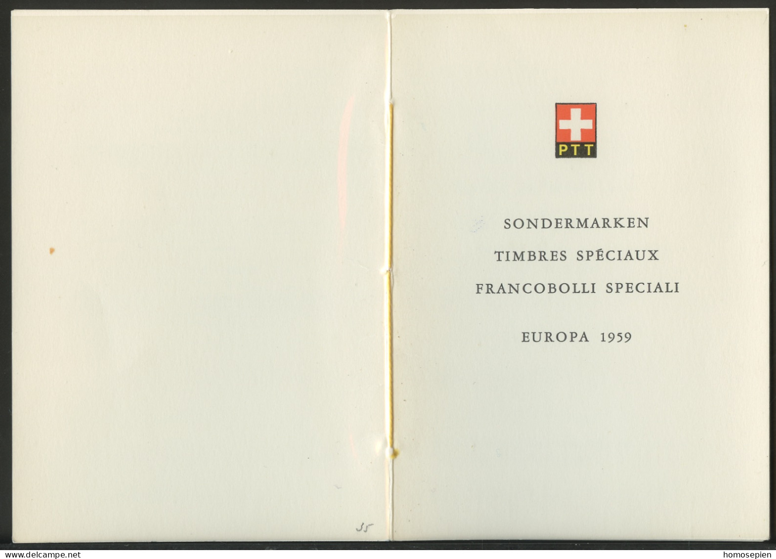 Europa CEPT 1959 Suisse - Switzerland - Schweiz Livret Y&T N°630 à 631 - Michel N°679 à 680 *** - 1959